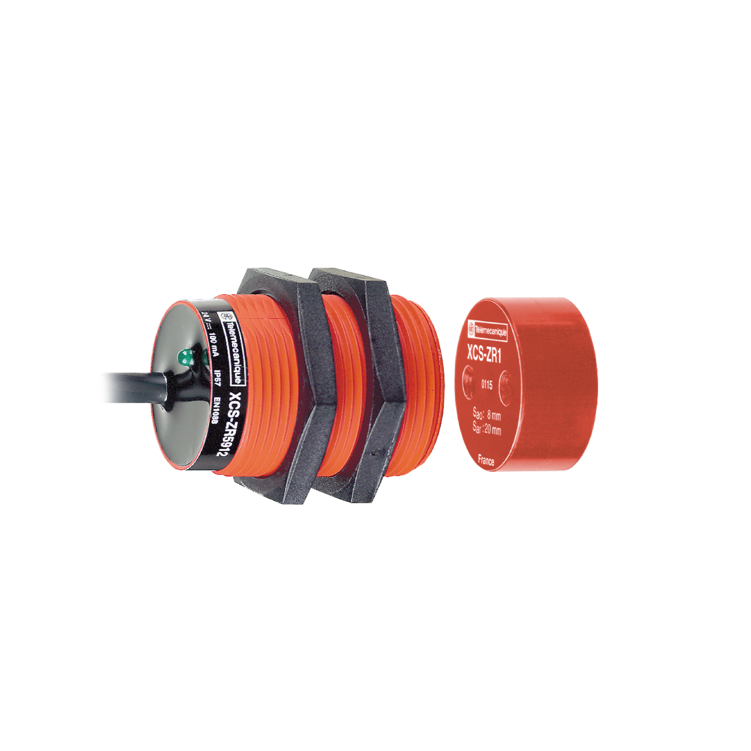 XCSDMR5912 – Coded magnetic switch, Telemecanique Safety switches XCS, XCSDMR, 1 NC + 1 NO, staggered, 2 m | Telemecanique Sensors