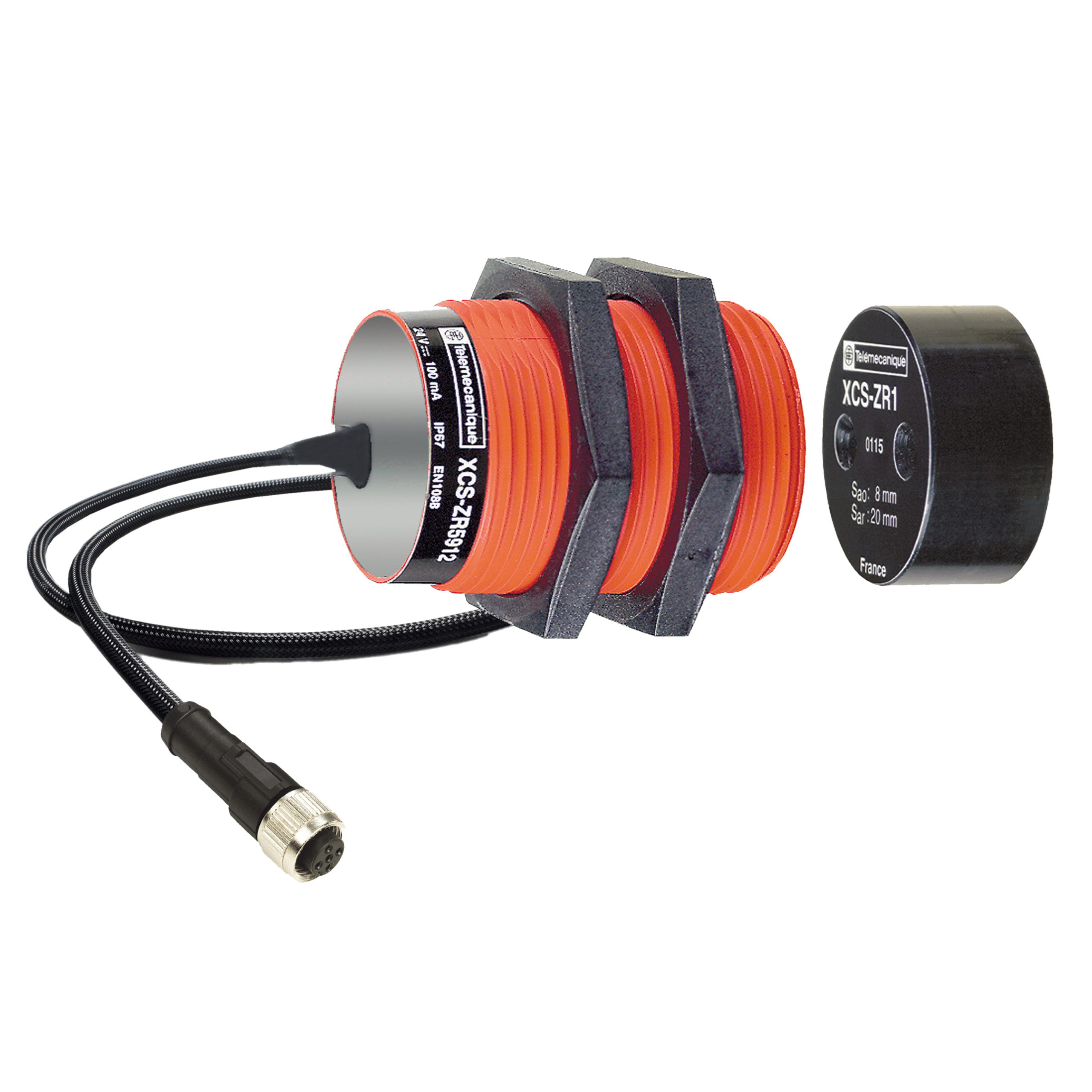 XCSDMR790L01M12 – Coded magnetic switch, Telemecanique Safety switches XCS, XCSDMR, 2 NC, staggered, M12 0.15 m | Telemecanique Sensors