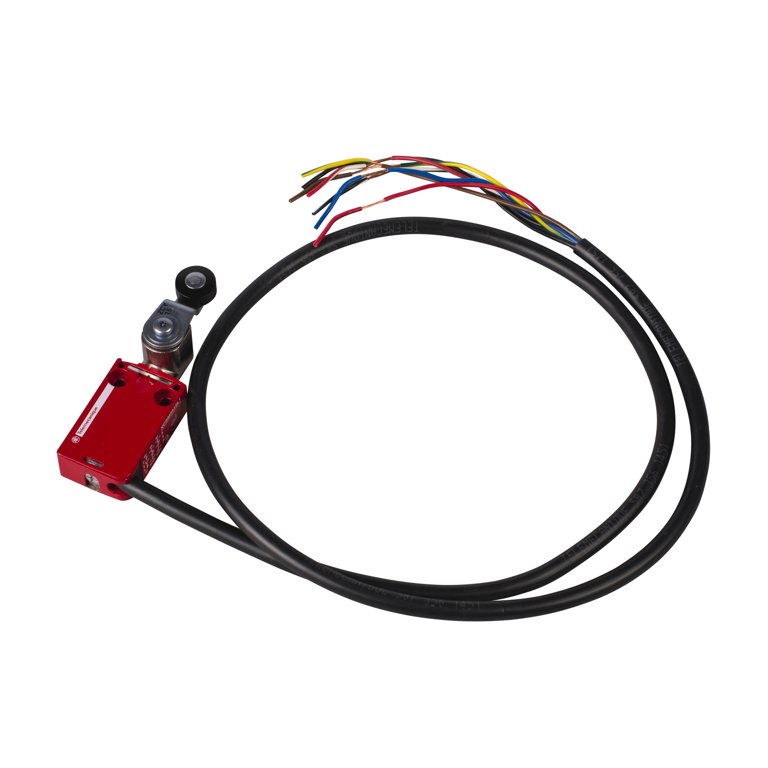 XCSM3715L1 – Safety limit switch, Telemecanique Safety switches XCS, XCSM, metal, rotary lever, 2 NC + 1 NO, cable 1 m | Telemecanique