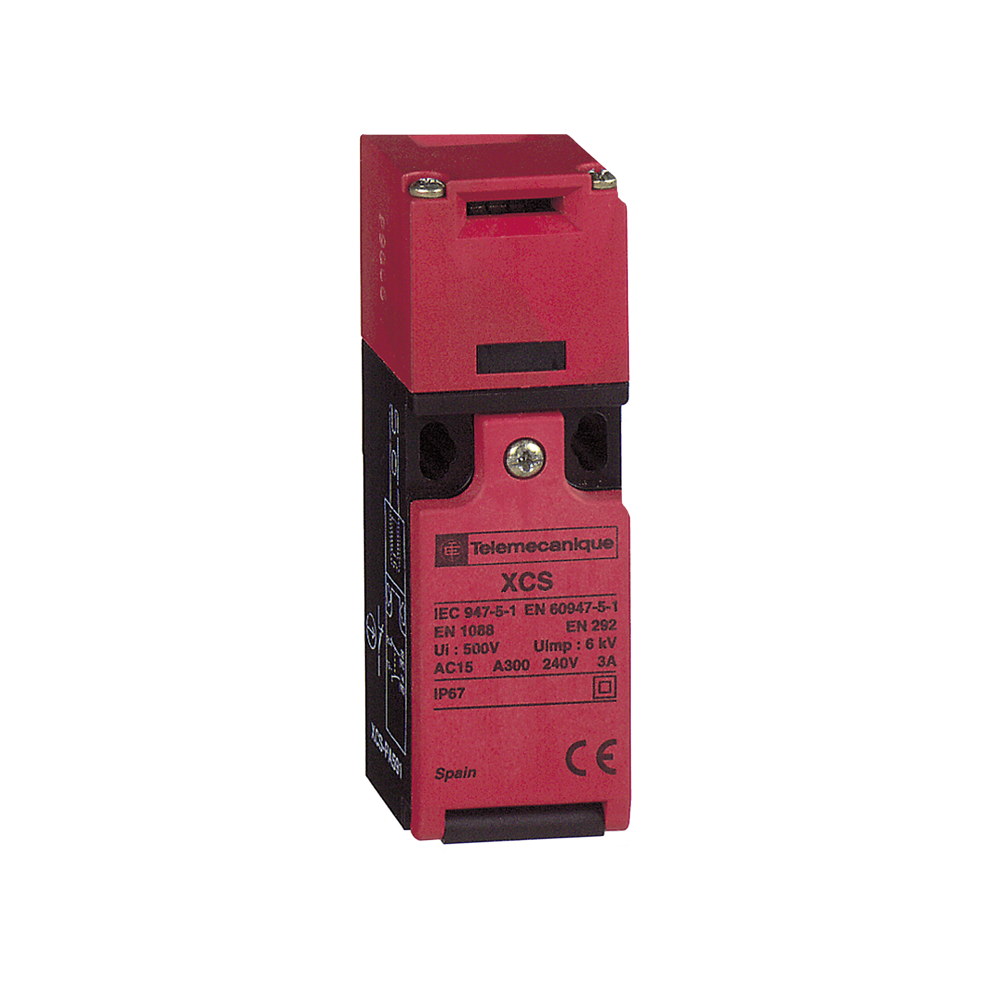 Safety switch, Telemecanique Safety switches XCS, plastic XCSPA, 1 NC + 1 NO, snap action, 1 entry tapped M16 Telemecanique