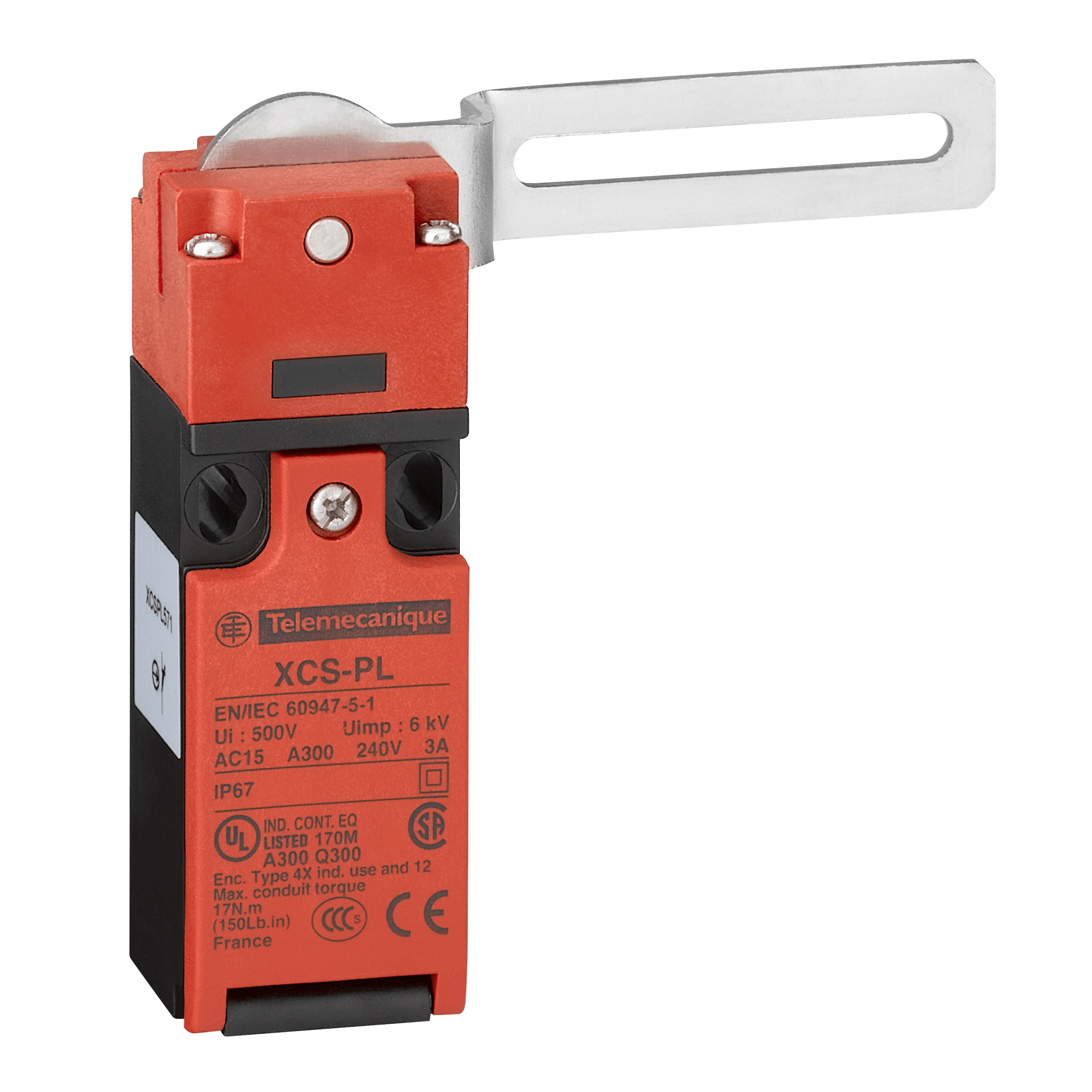 XCSPL572 - Guard switch, Telemecanique Safety switches XCS, XCSPL, elbowed flush lever, to right, 1NC+1 NO, M16 Telemecanique