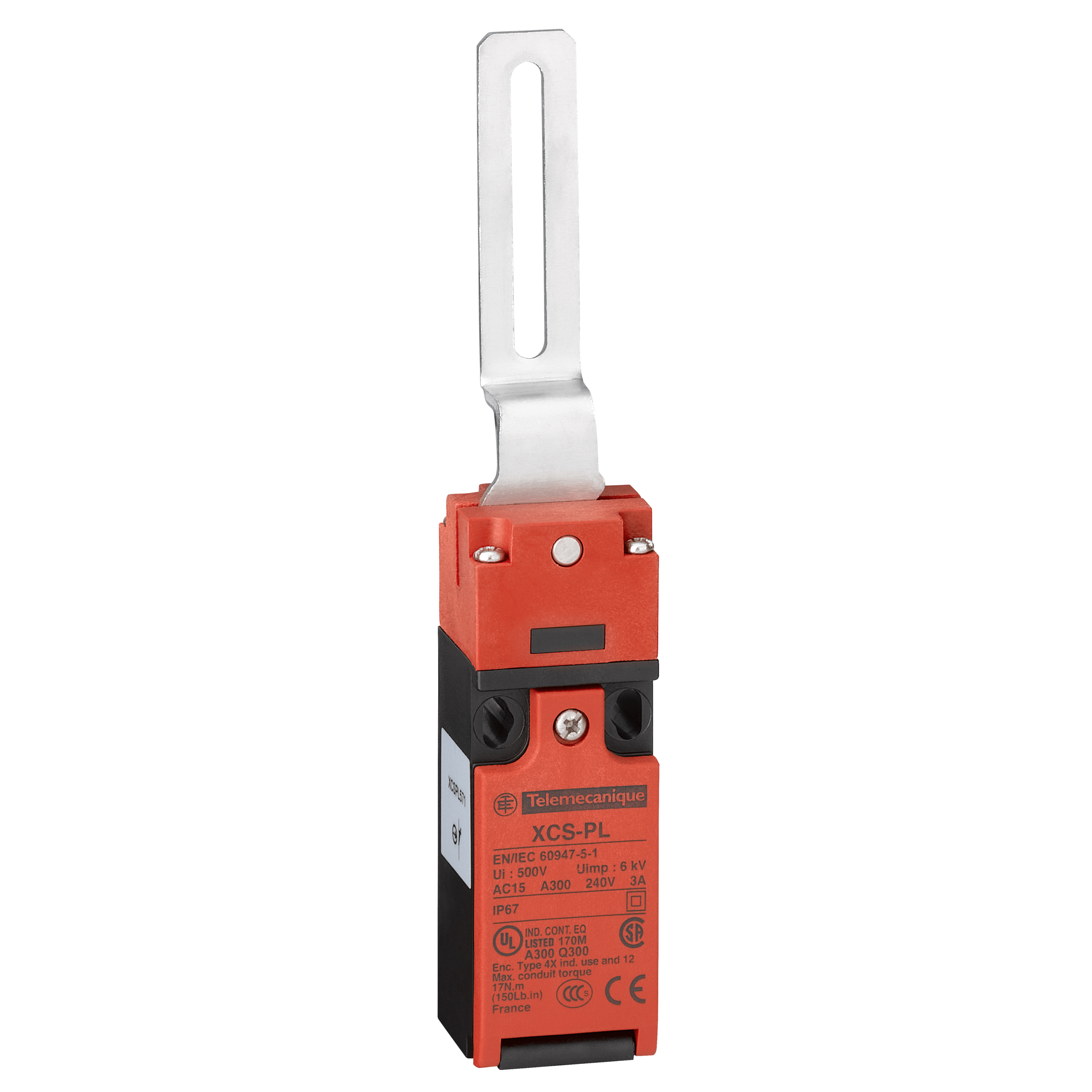 XCSPL582 - Guard switch, Telemecanique Safety switches XCS, XCSPL, elbowed flush lever, centred, 1NC+1 NO, M16 Telemecanique
