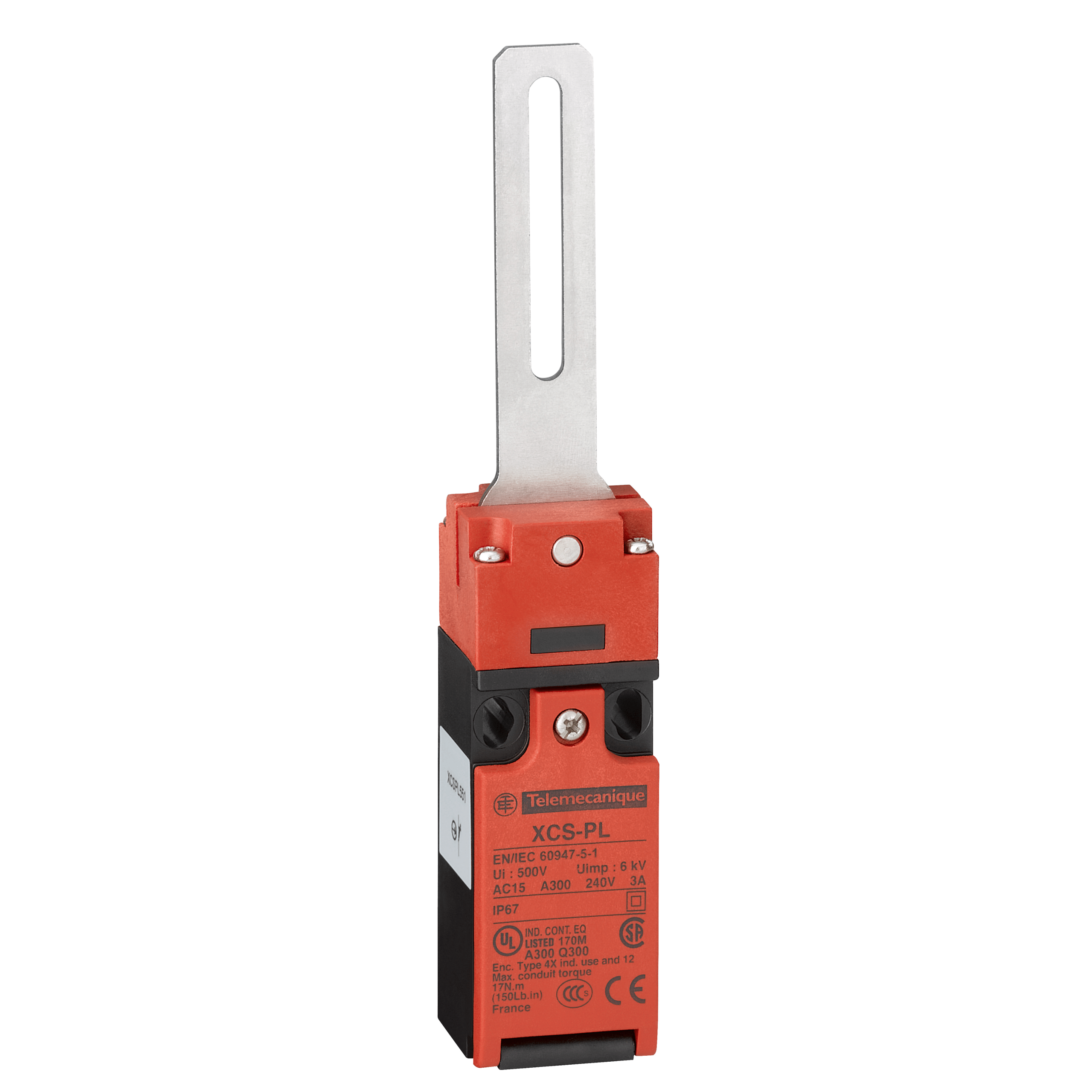 XCSPL751 - Guard switch, Telemecanique Safety switches XCS, XCSPL, straight lever, centred, 2NC, Pg11 Telemecanique