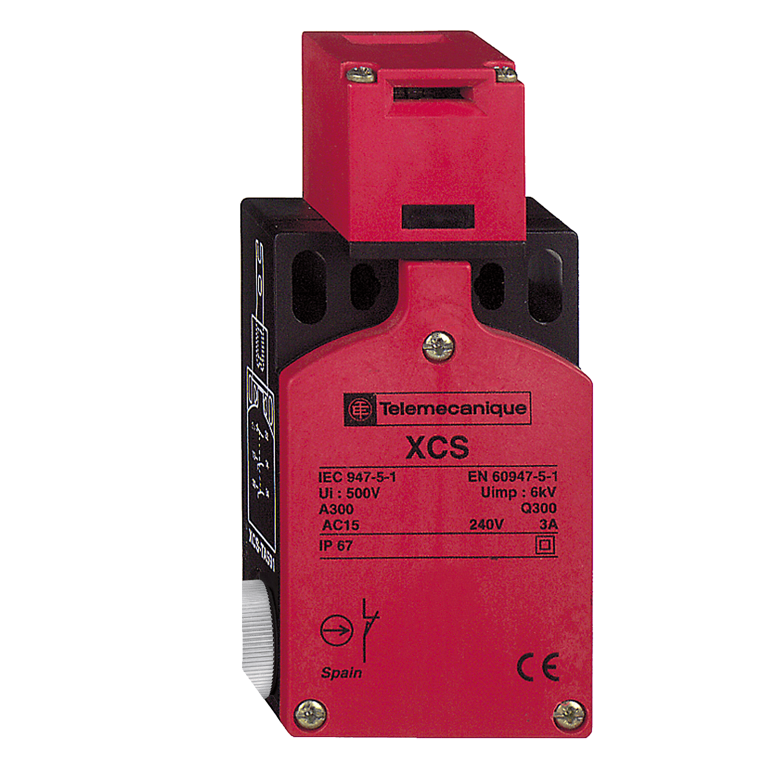 XCSTA593 - Safety switch, Telemecanique Safety switches XCS, plastic XCSTA, 1NC + 2 NO, slow break, 2 entries tapped 1/2" NPT Telemecanique Sensors