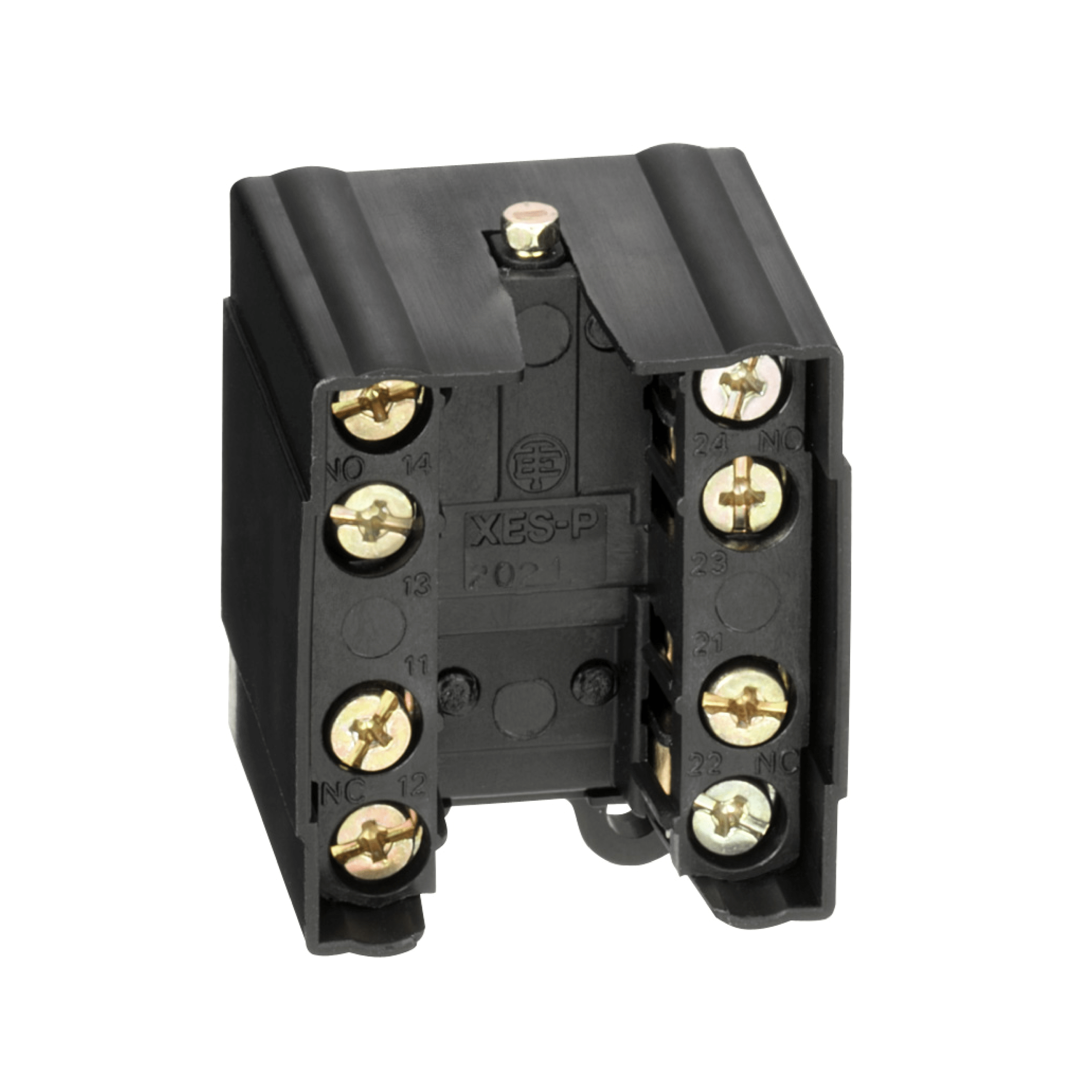 Limit switch contact block, Limit switches XC Standard, XESP, 2C/O snap action, simultaneous, silver plated