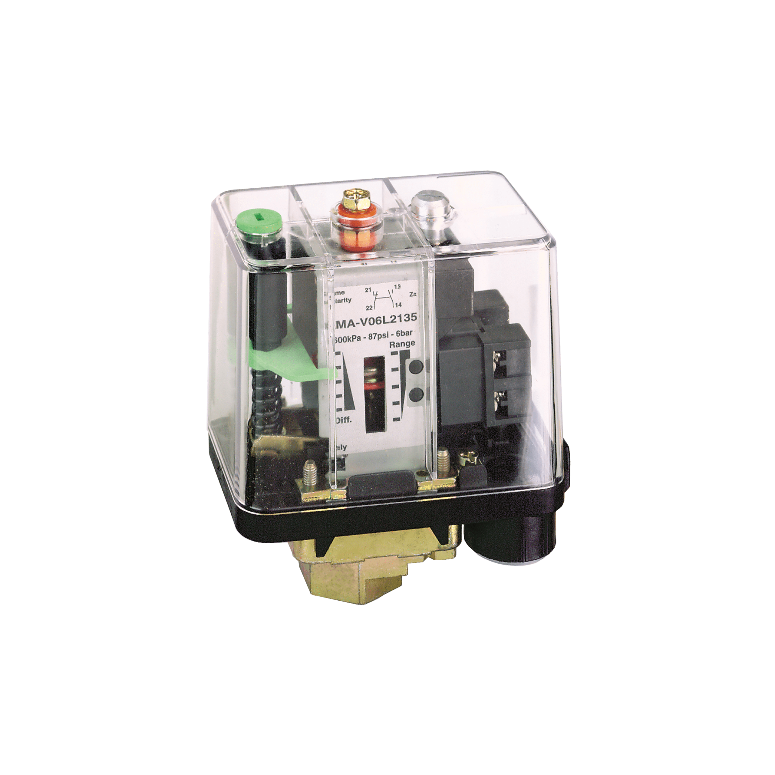 XMAV06L2135 – Pressure sensors XM, pressure switch XMA 6 bar, adjustable scale 2 thresholds, 1 C/O | Telemecanique Sensors