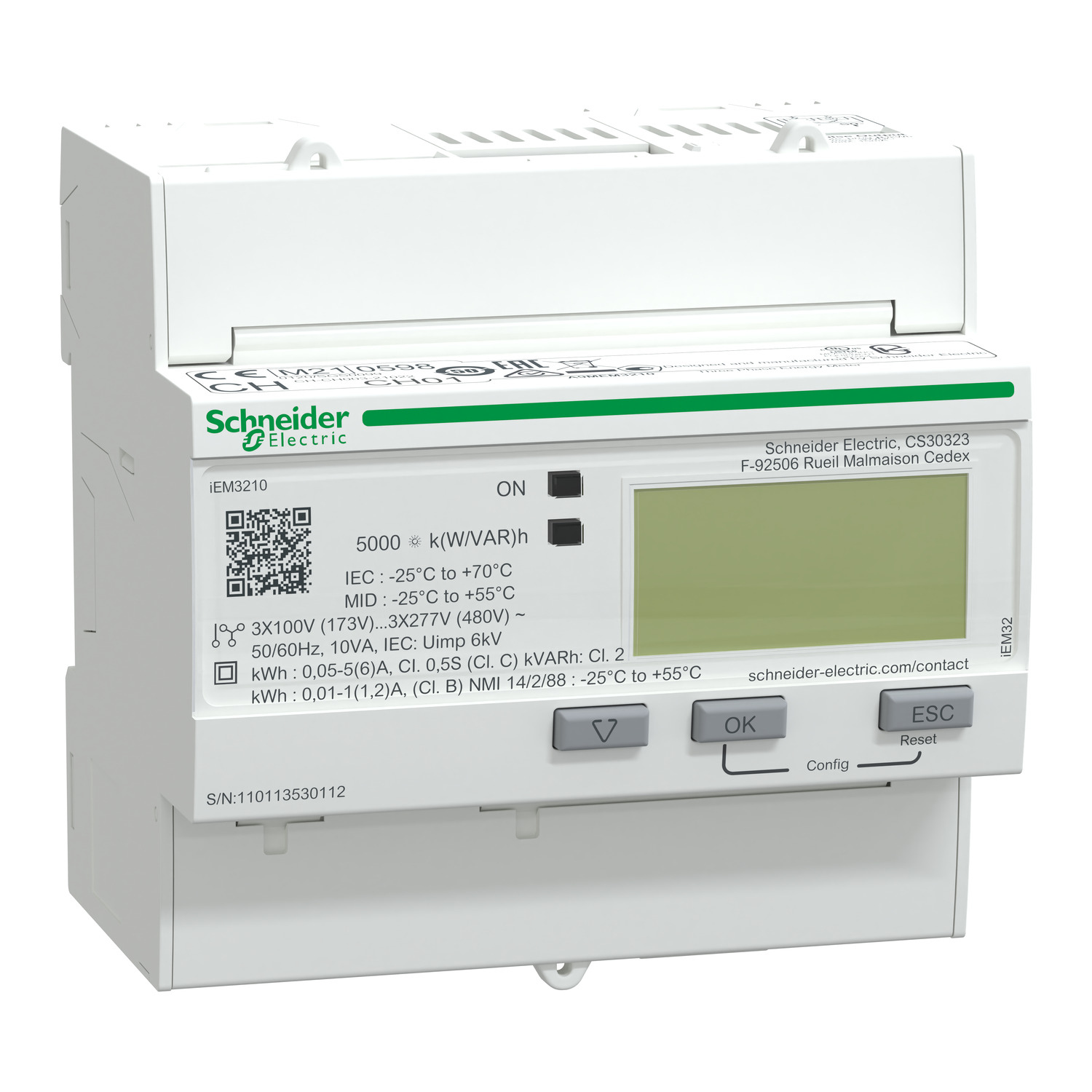 A9MEM3210 – IEM3210 energy meter - CT - 1 pulse O - MID | Schneider Electric