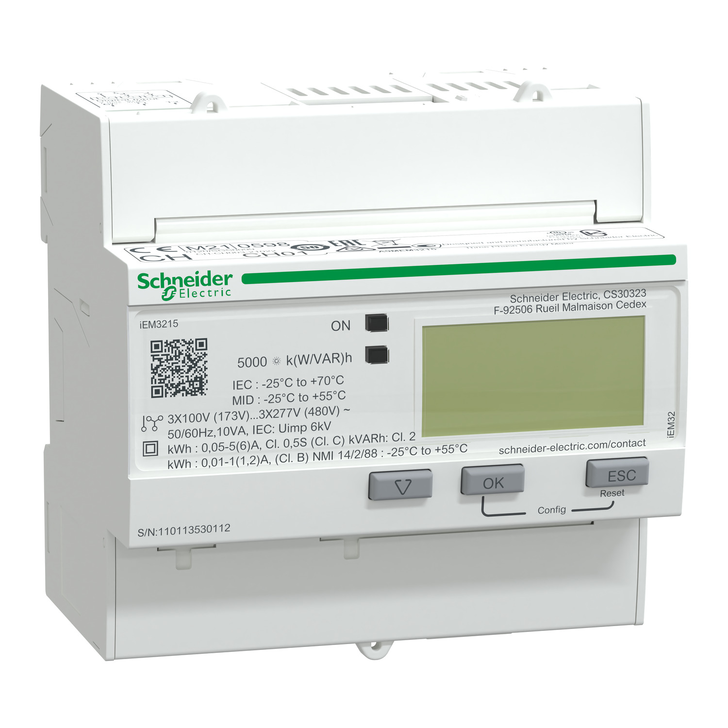 A9MEM3215 – IEM3215 energy meter - CT - multi-tariff - MID | Schneider Electric
