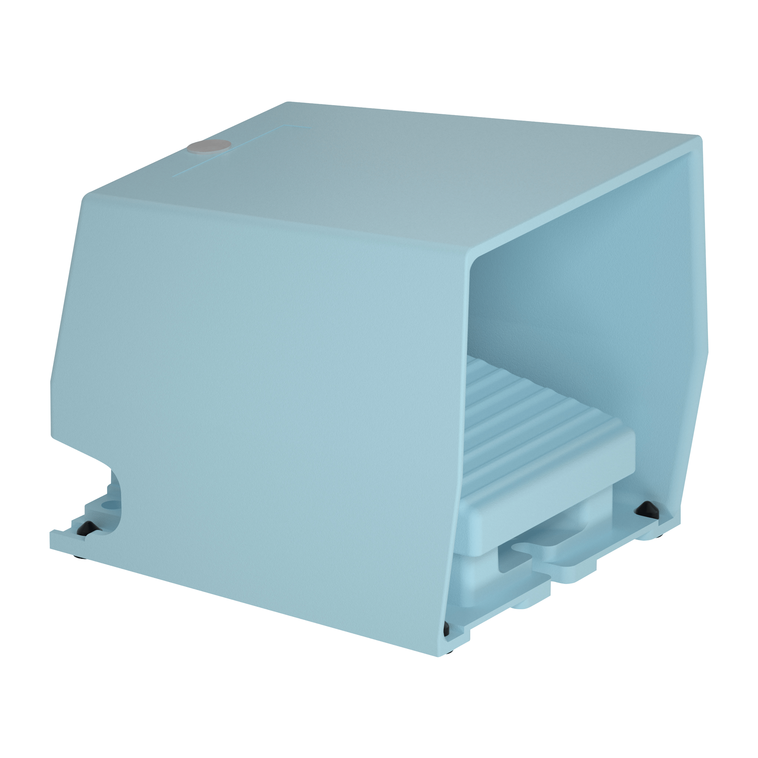 XPEM510 - Preventa XPE, Single foot switch, metal, blue, with cover, trigger mechanism, 1 NO + 1 NC Schneider Electric