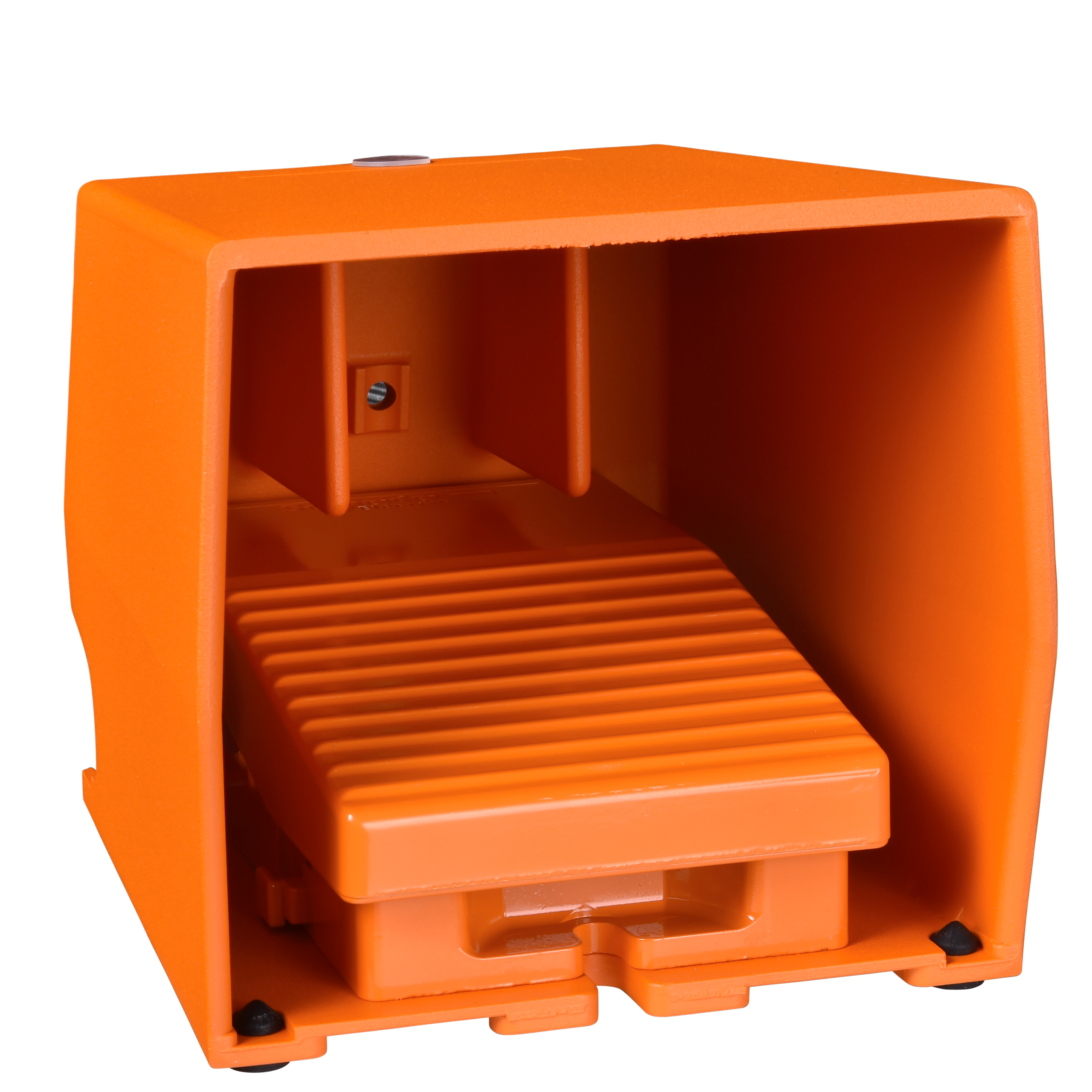 XPER311 - Preventa XPE, Single foot switch, metal, orange, with cover, 2 NO + 2 NC Schneider Electric