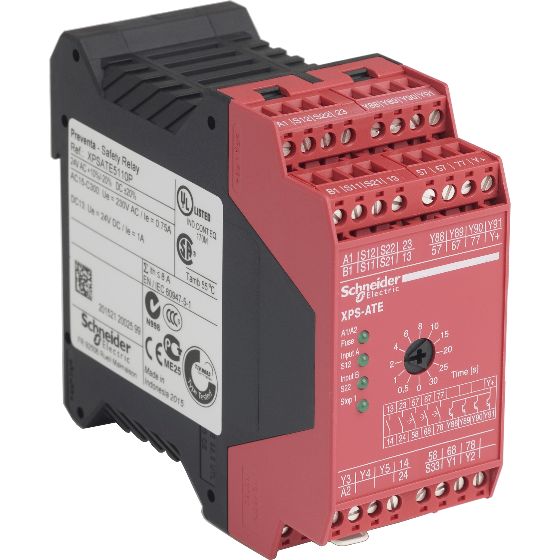 XPSATE5110P - module XPSAT - Emergency stop - 24 V DC Telemecanique