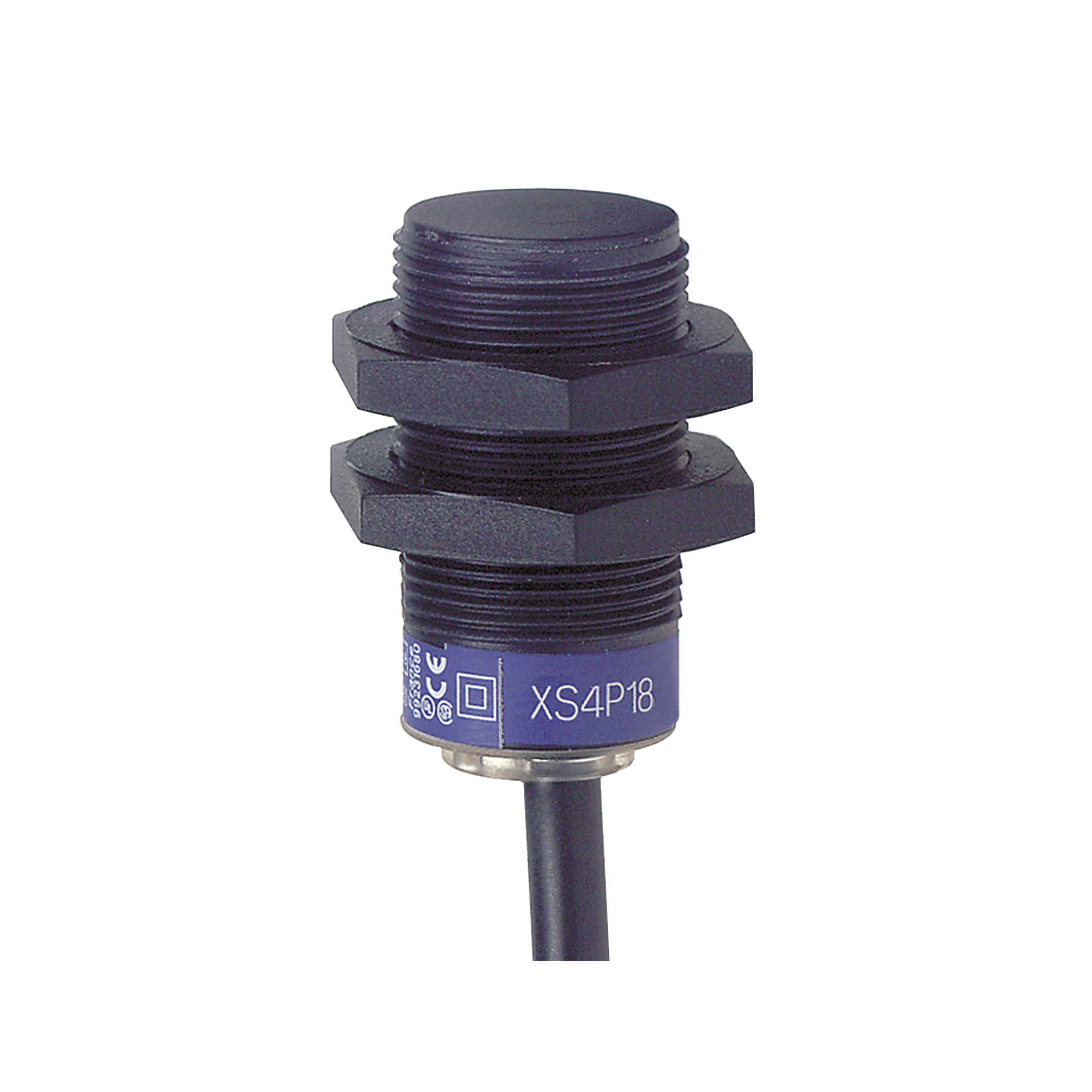 XS4P18PA340 - Inductive proximity sensors XS, inductive sensor XS4 M18, L36mm, PPS, Sn8mm, 12...24 VDC, cable 2 m Telemecanique Sensors