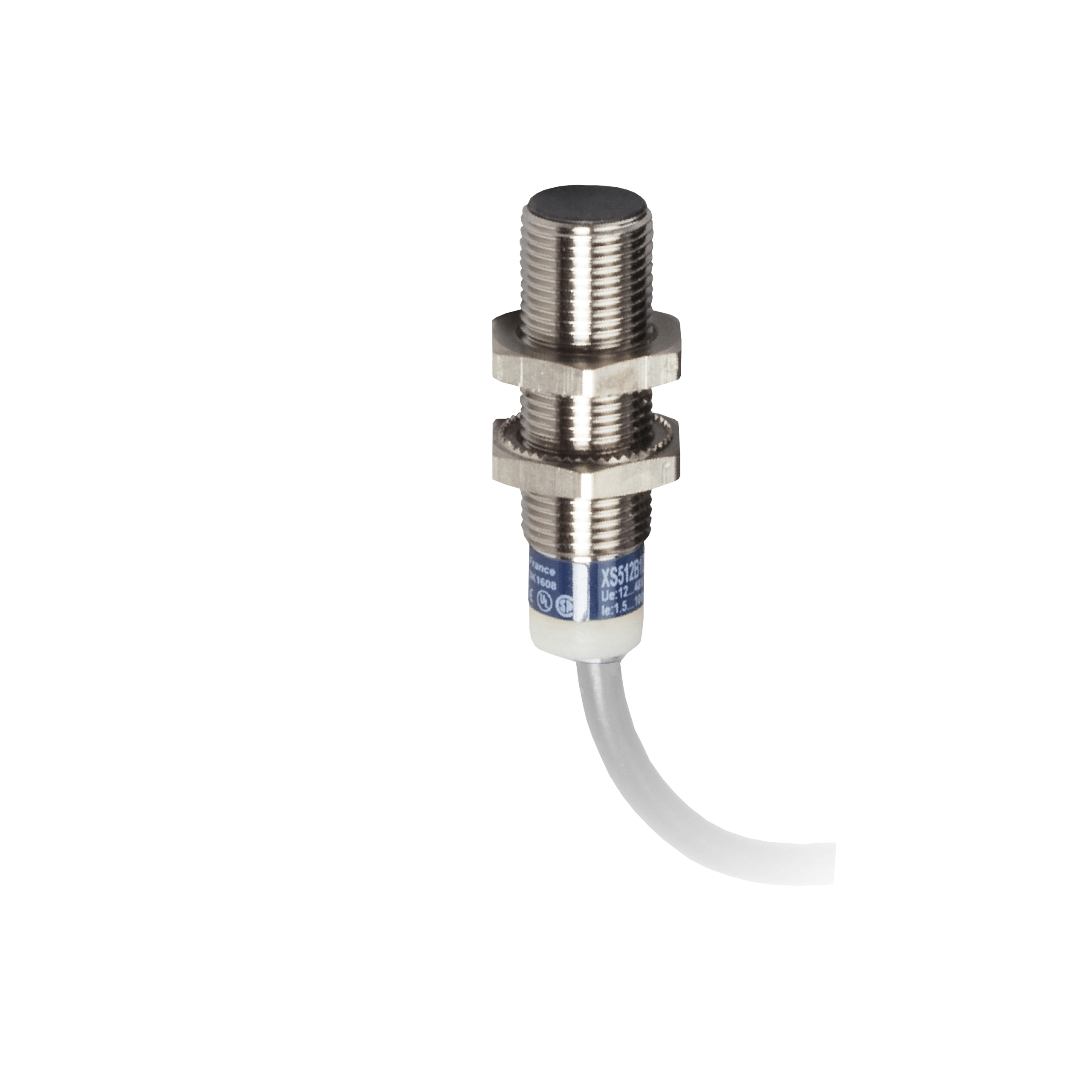 Inductive proximity sensors XS, inductive sensor XS5 M12, L35mm, brass, Sn2mm, 12...24 VDC, cable 2 m Telemecanique Sensors