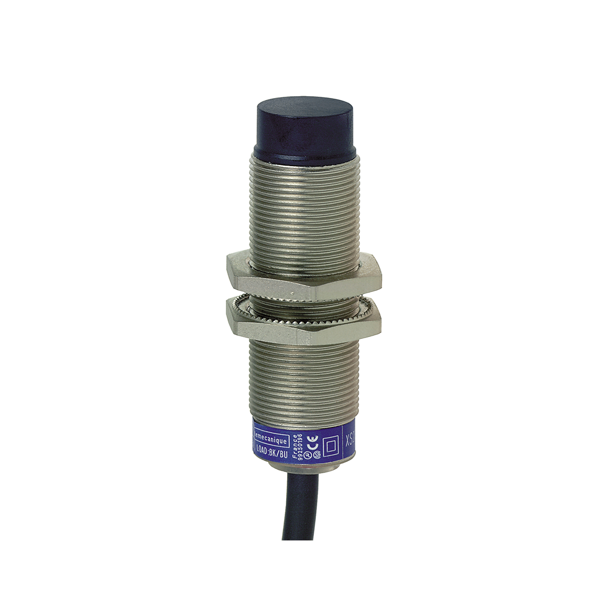 Inductive proximity sensors XS, inductive sensor XS6 M18, L60mm, brass, Sn12mm, 24...240VAC/DC, cable 2 m Telemecanique Sensors