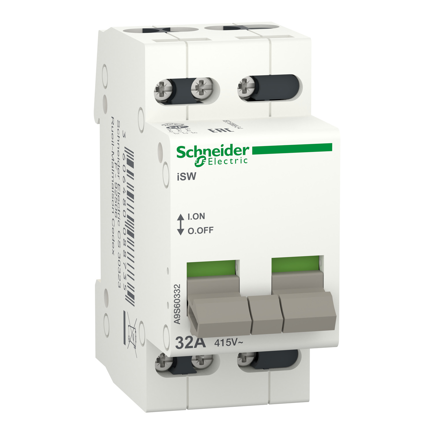 A9S60332 – Switch Acti9 iSW - 3 poles - 32 A - 415V | Schneider Electric