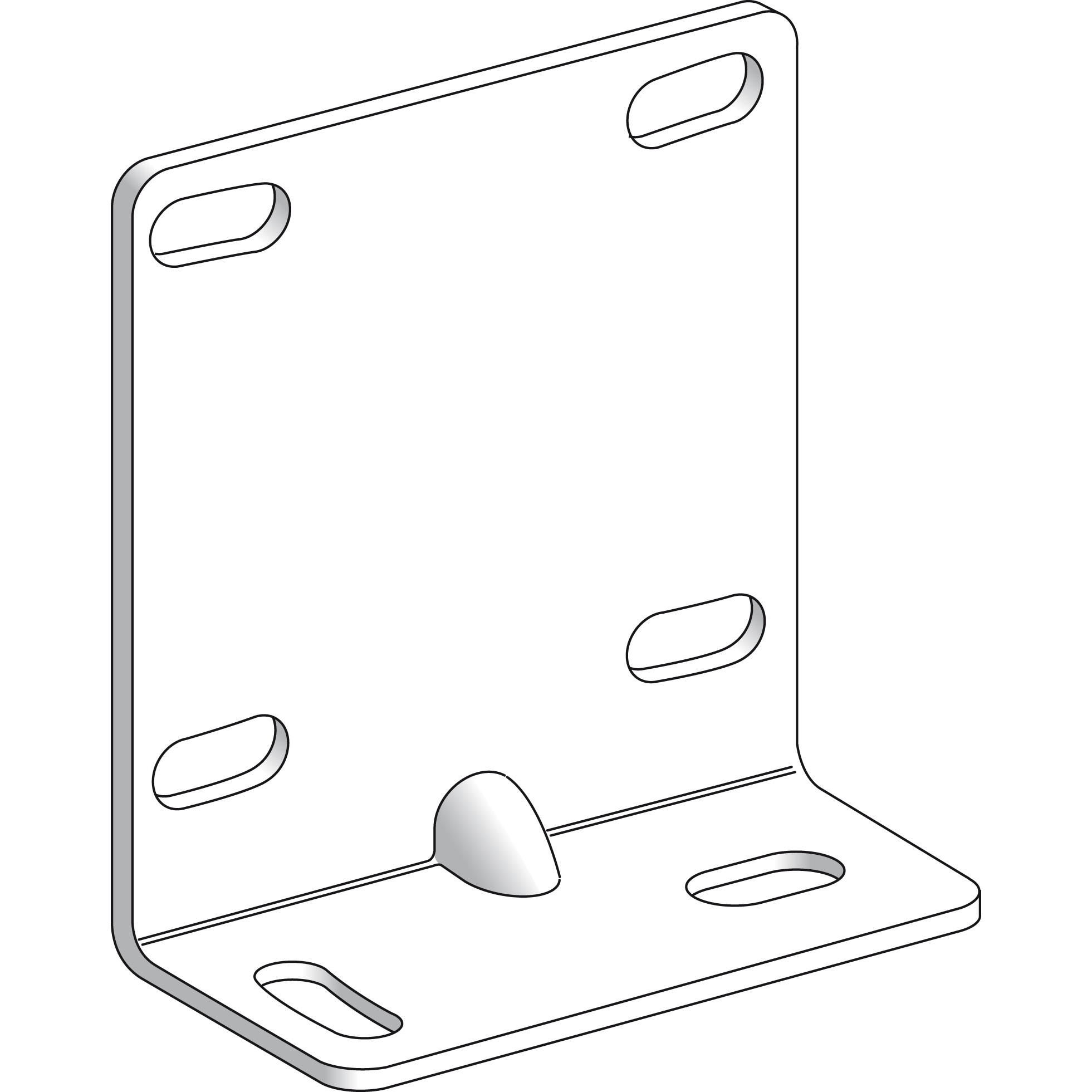 Bottom mounting bracket, Photoelectric sensors XU, accessory for sensor, XUM metal, base