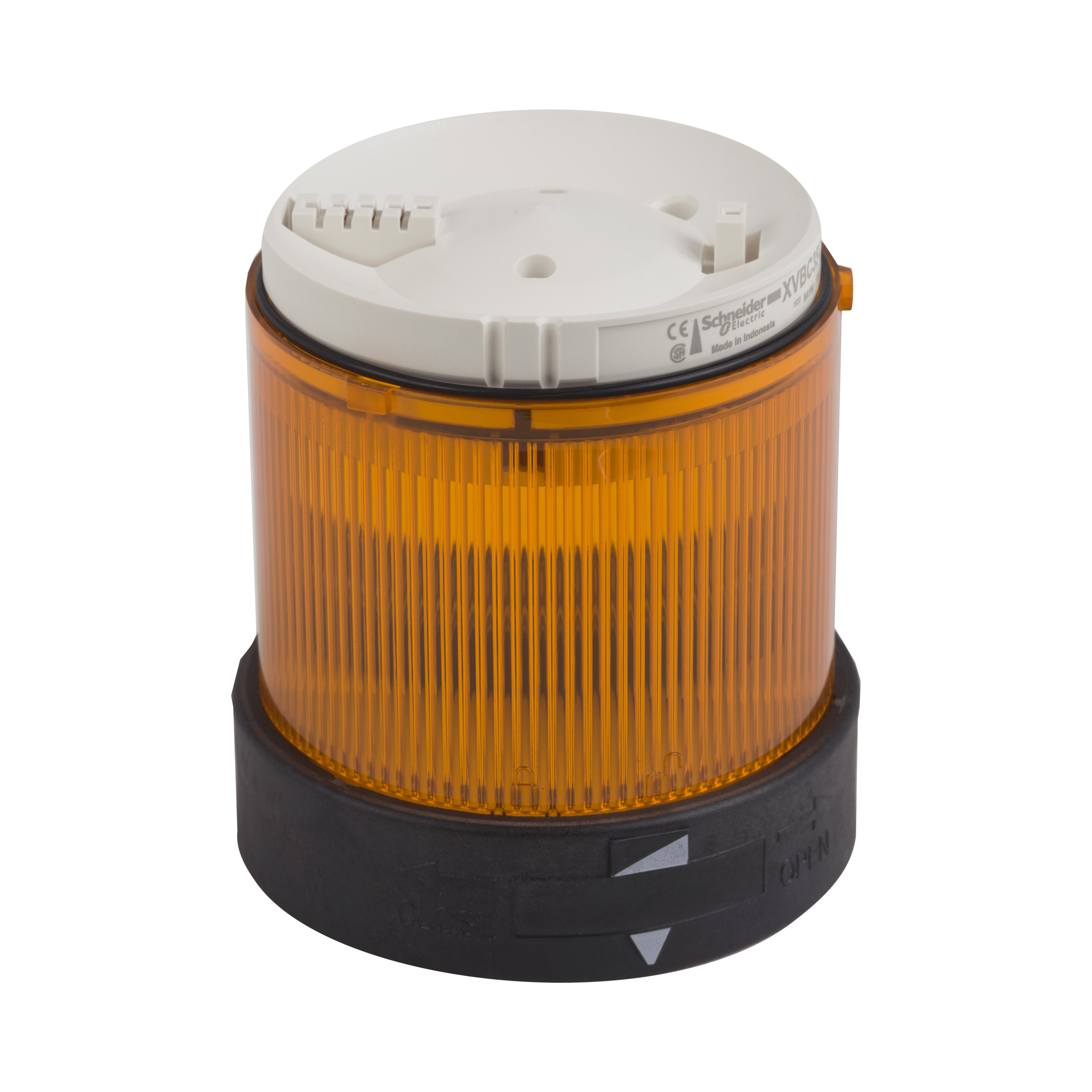 Harmony XVB, Illuminated unit for modular tower lights, plastic, orange, Ø70, steady, bulb or LED not included, 250 V Schneider Electric