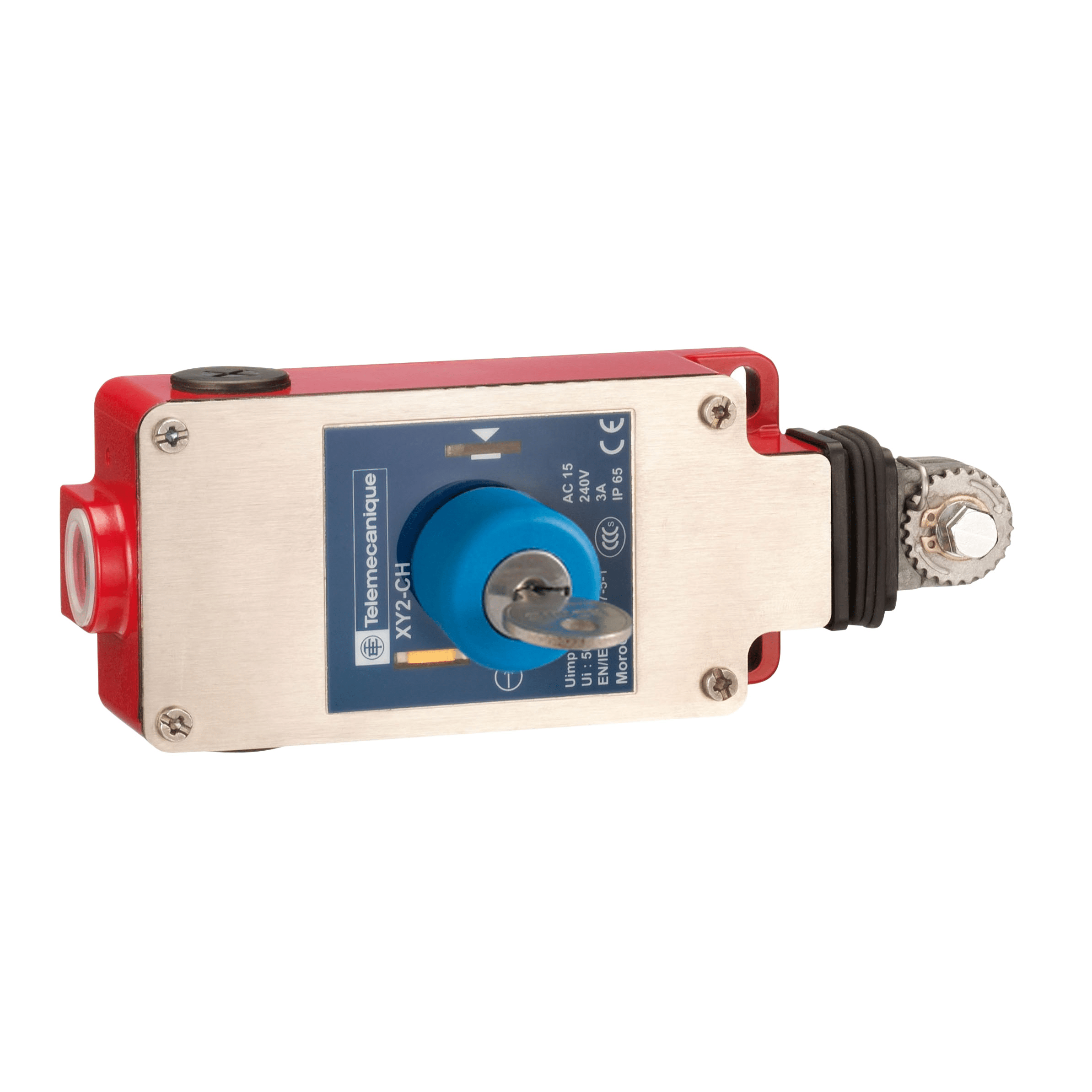 XY2CH13470H29 - Latching emergency stop rope pull switch, Telemecanique Emergency stop rope pull switches XY2C, e XY2CH, 2NC, key release pushbutton Telemecanique