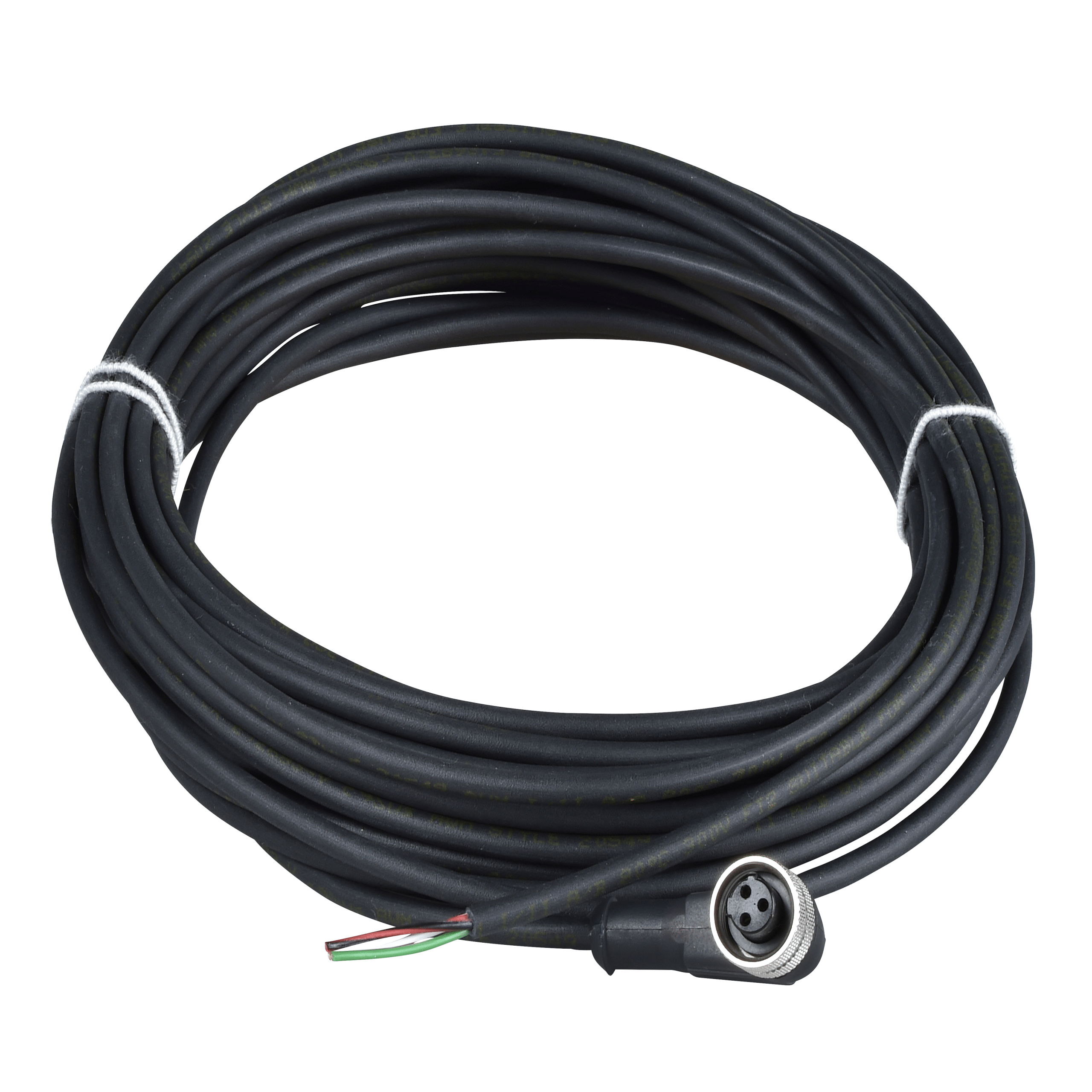 XZCP1965L2 - Pre wired connectors XZ, elbowed female, 1/2"20 UNF, 3 pins, cable PUR 2 m Telemecanique Sensors