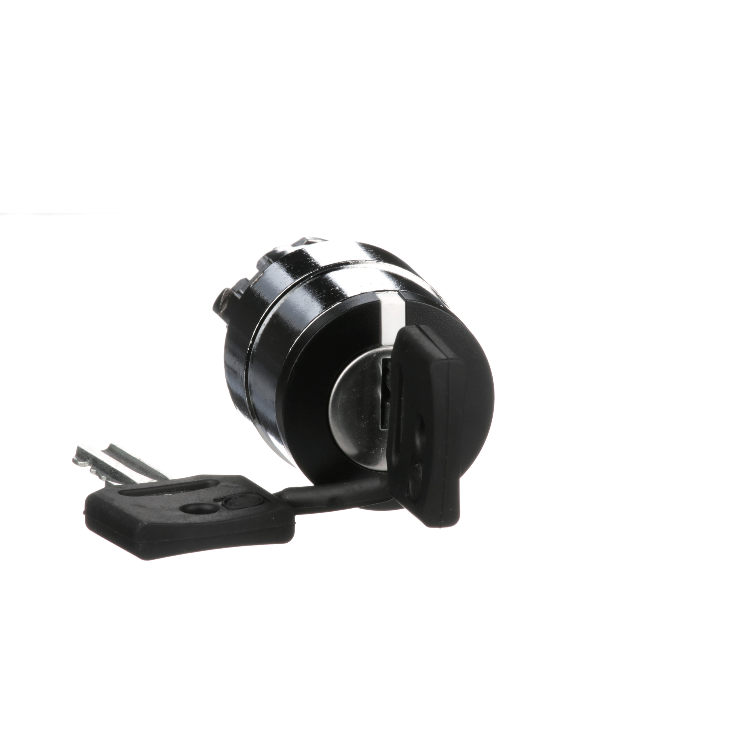 Harmony XB4, Key switch selector head, metal, black, Ø22, key n°455, 2 positions, stay put Schneider Electric