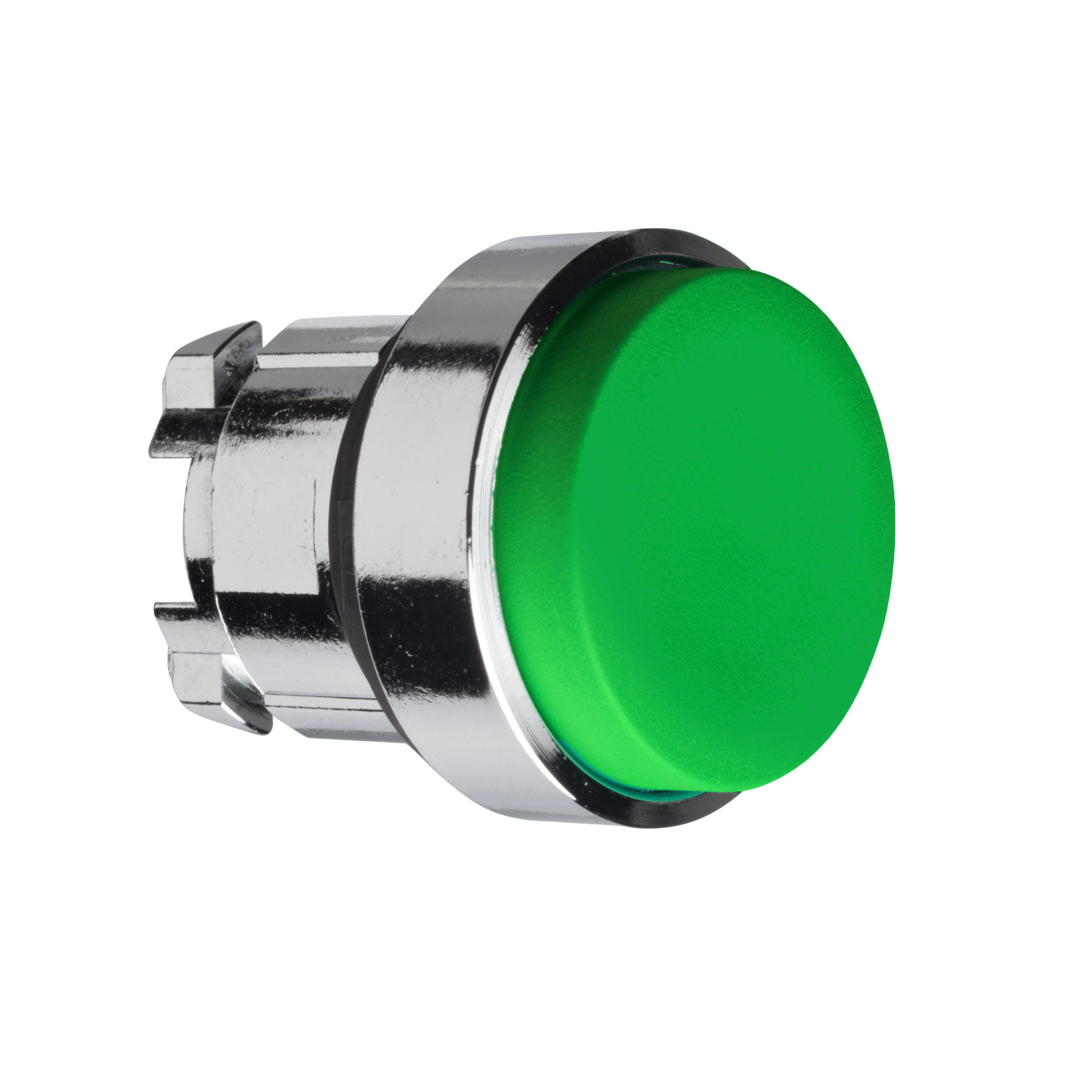 ZB4BL3 – Harmony XB4, Push button head, metal, projecting, green, Ø22, spring return, unmarked | Schneider Electric