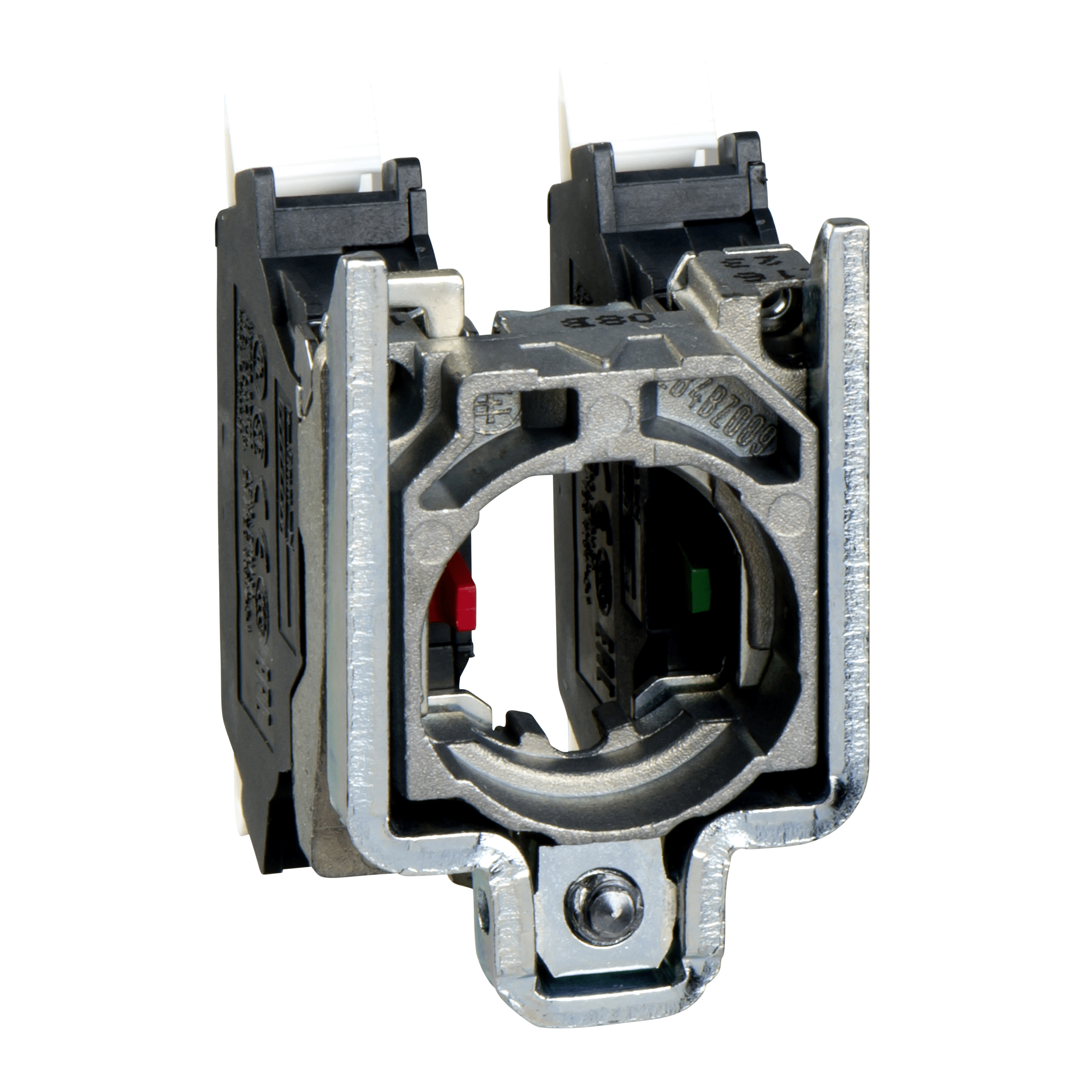 ZB4BZ1055 – Harmony XB4, Single contact block with body/fixing collar, metal, spring clamp terminal, 1 NO + 2 NC | Schneid…