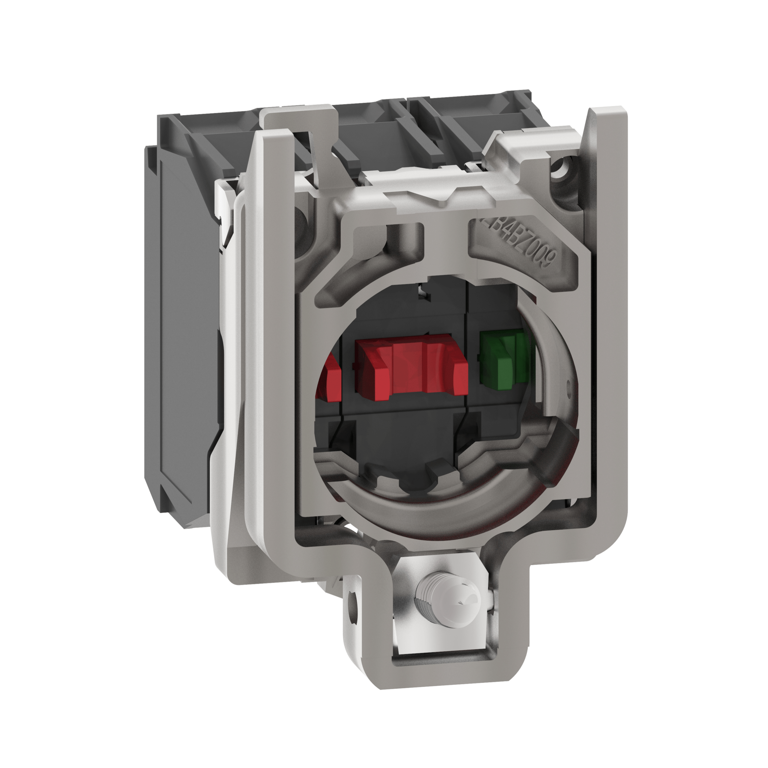 ZB4BZ141 – Harmony XB4, Single contact block with body/fixing collar, metal, screw clamp terminal, 1 NO + 2 NC | Schneider…