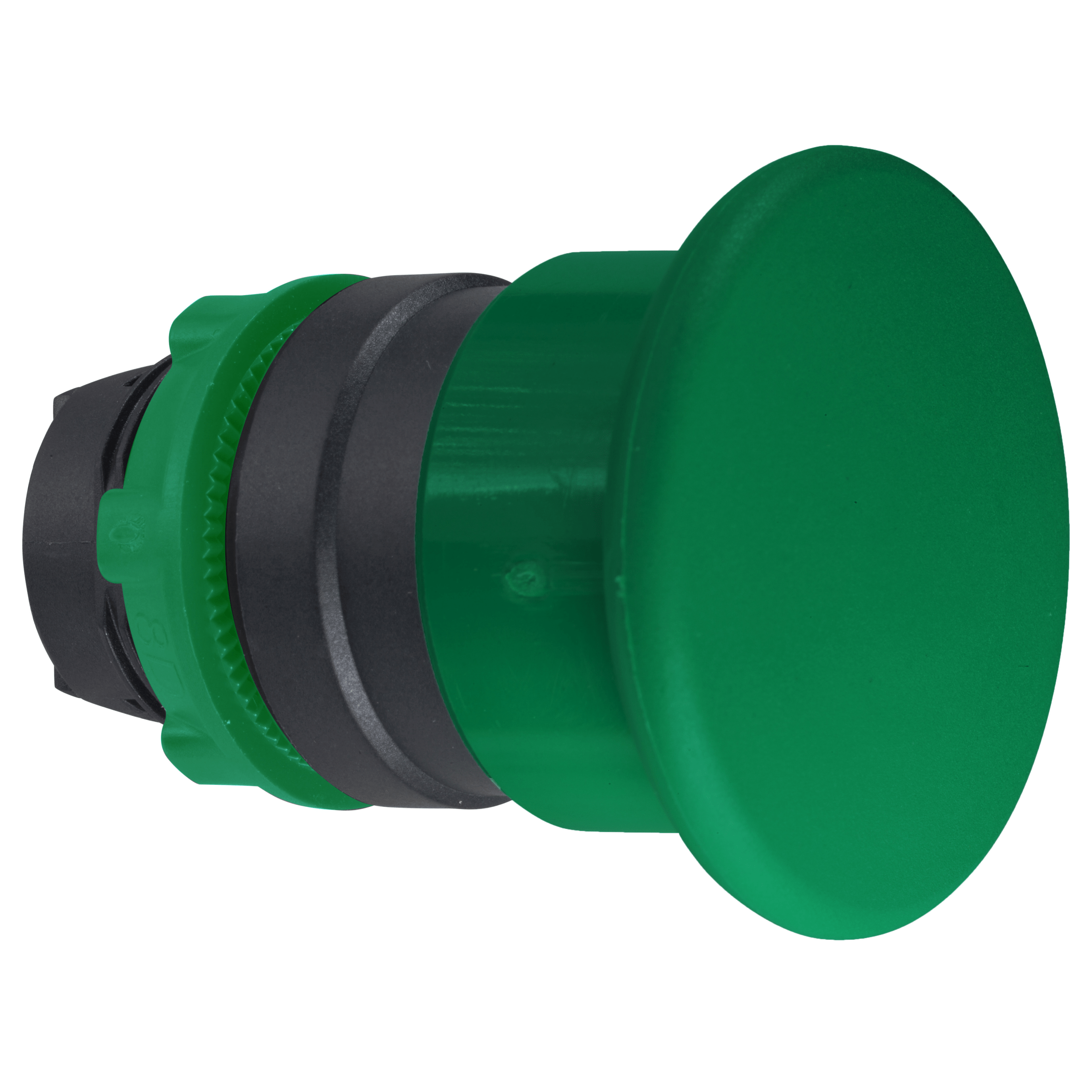 ZB5AC3 – Harmony XB5, Mushroom push button head Ø40, plastic, green, Ø22, spring return | Schneider Electric