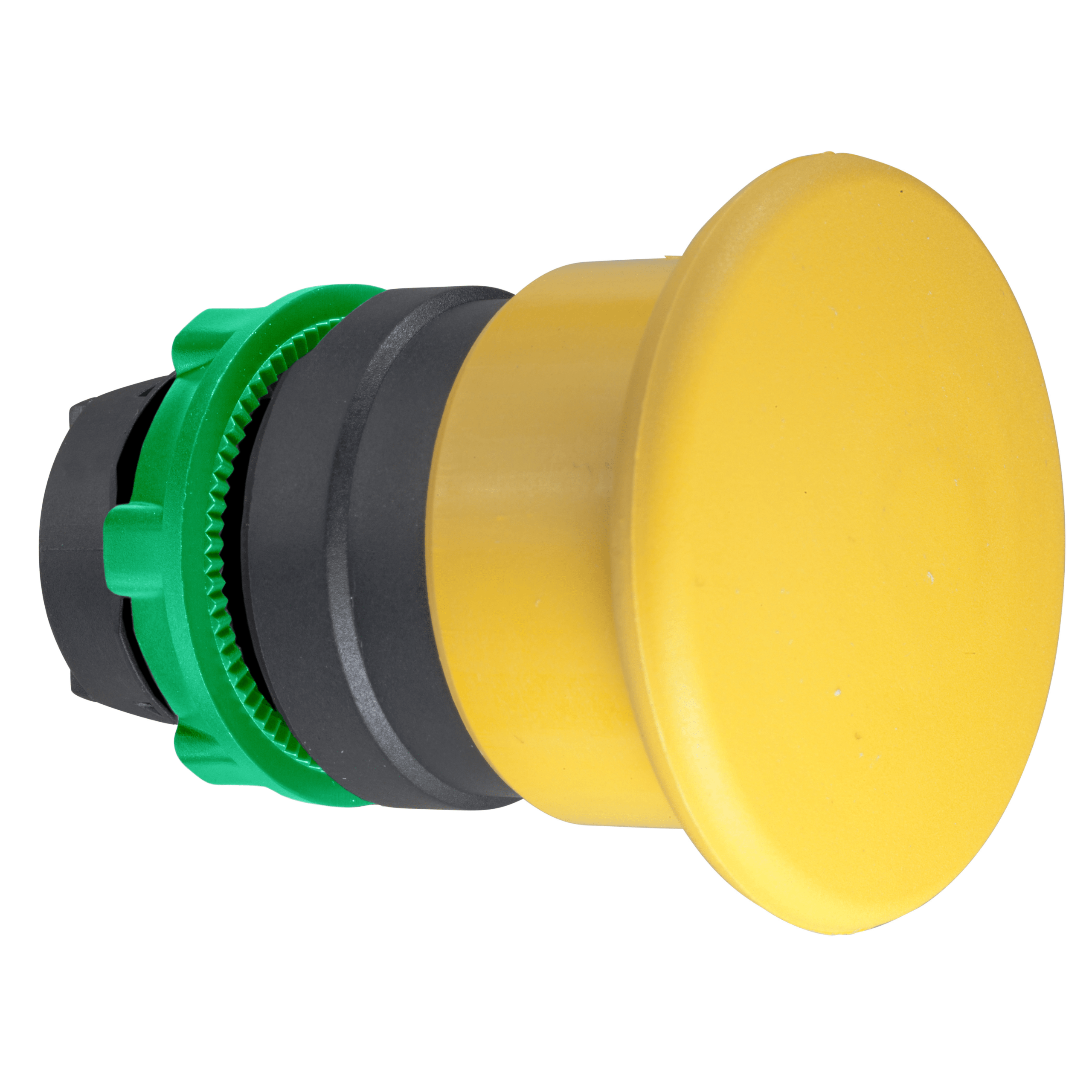 ZB5AC5 – Harmony XB5, Mushroom push button head Ø40, plastic, yellow, Ø22, spring return | Schneider Electric