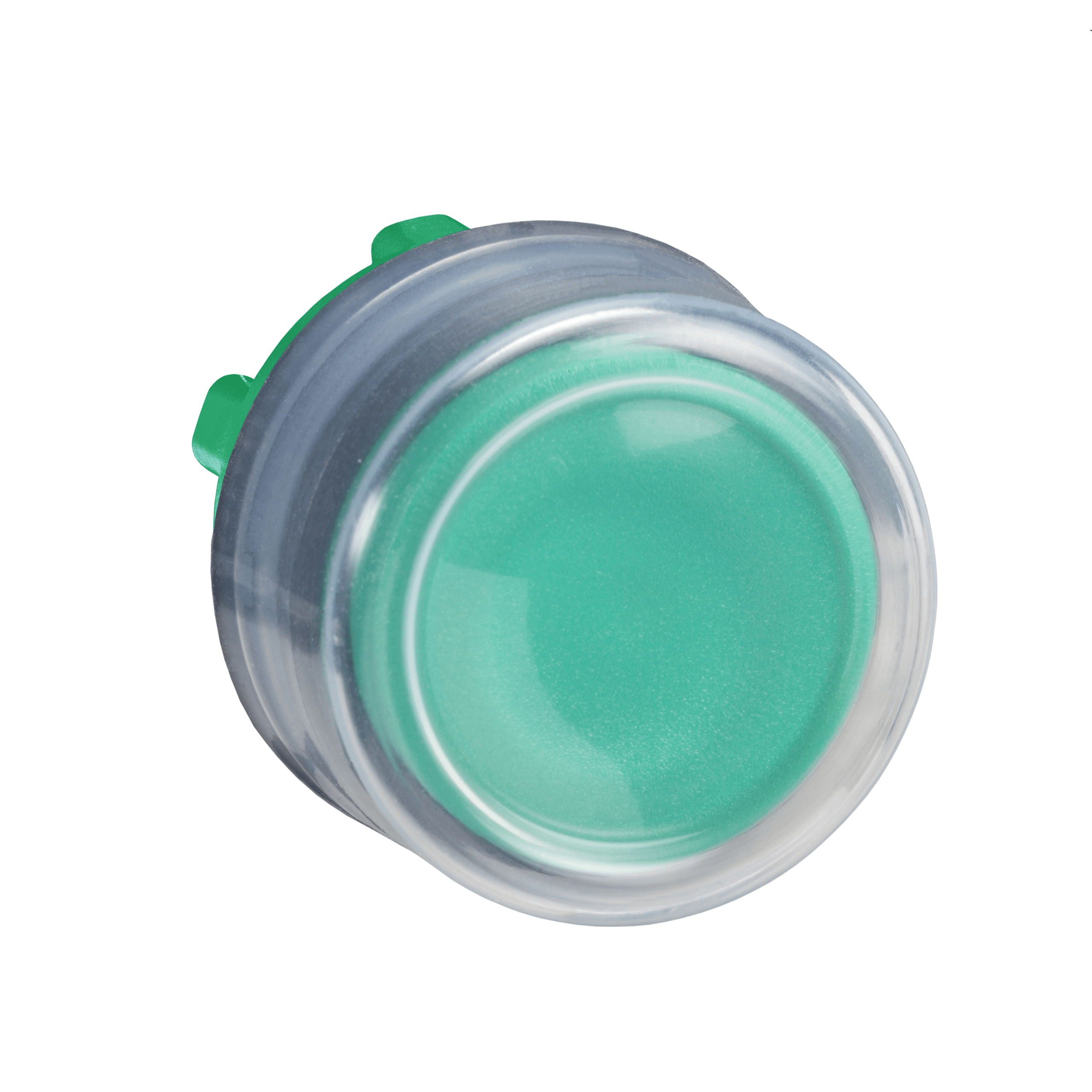 ZB5AP3 – Harmony XB5, Push button head, plastic, projecting, green, Ø22, spring return, booted, unmarked | Schneider Electric