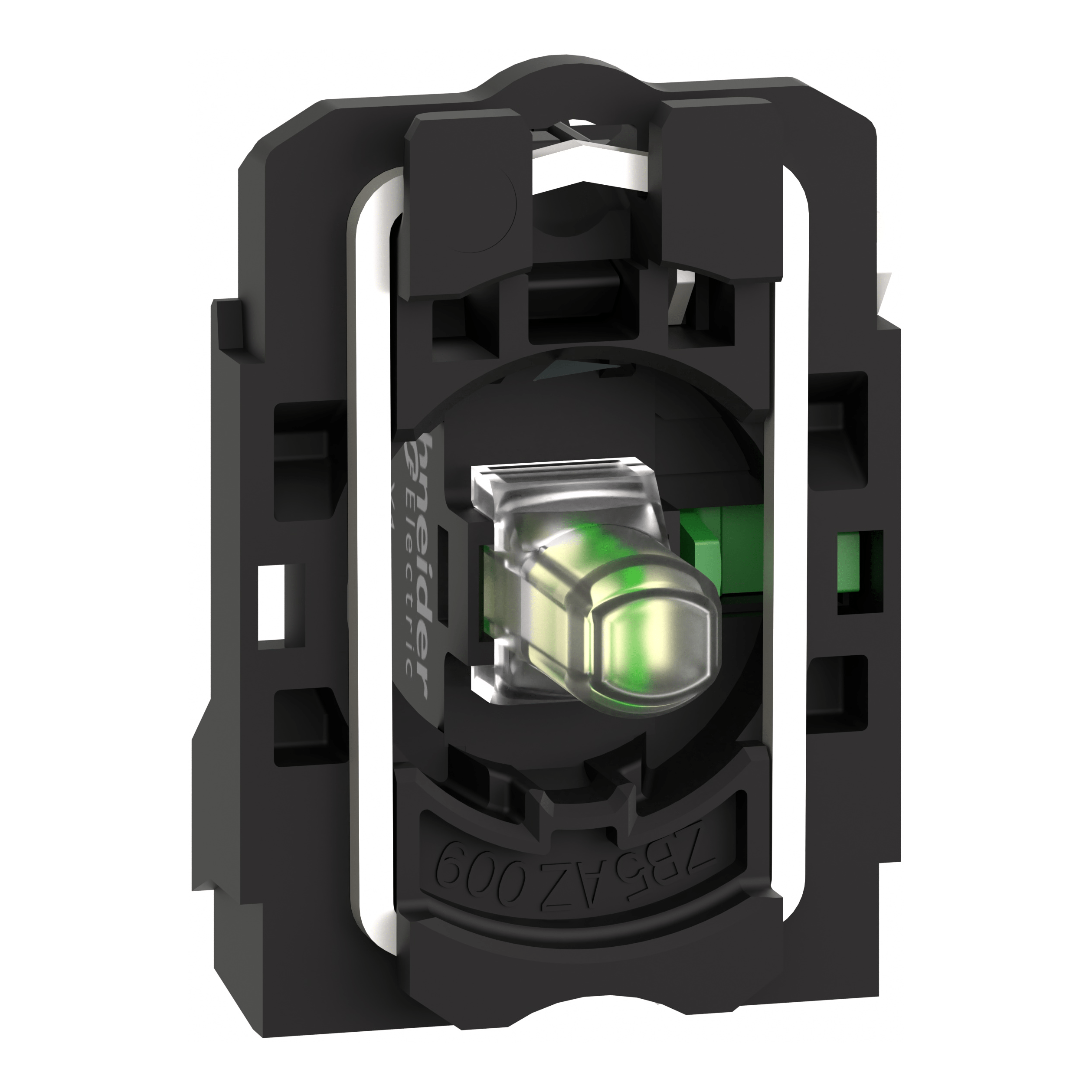ZB5AW0B11 – Harmony XB5, Light block with body/fixing collar, plastic, white, integral LED, 24 V AC/DC, 1 NO | Schneider Electric