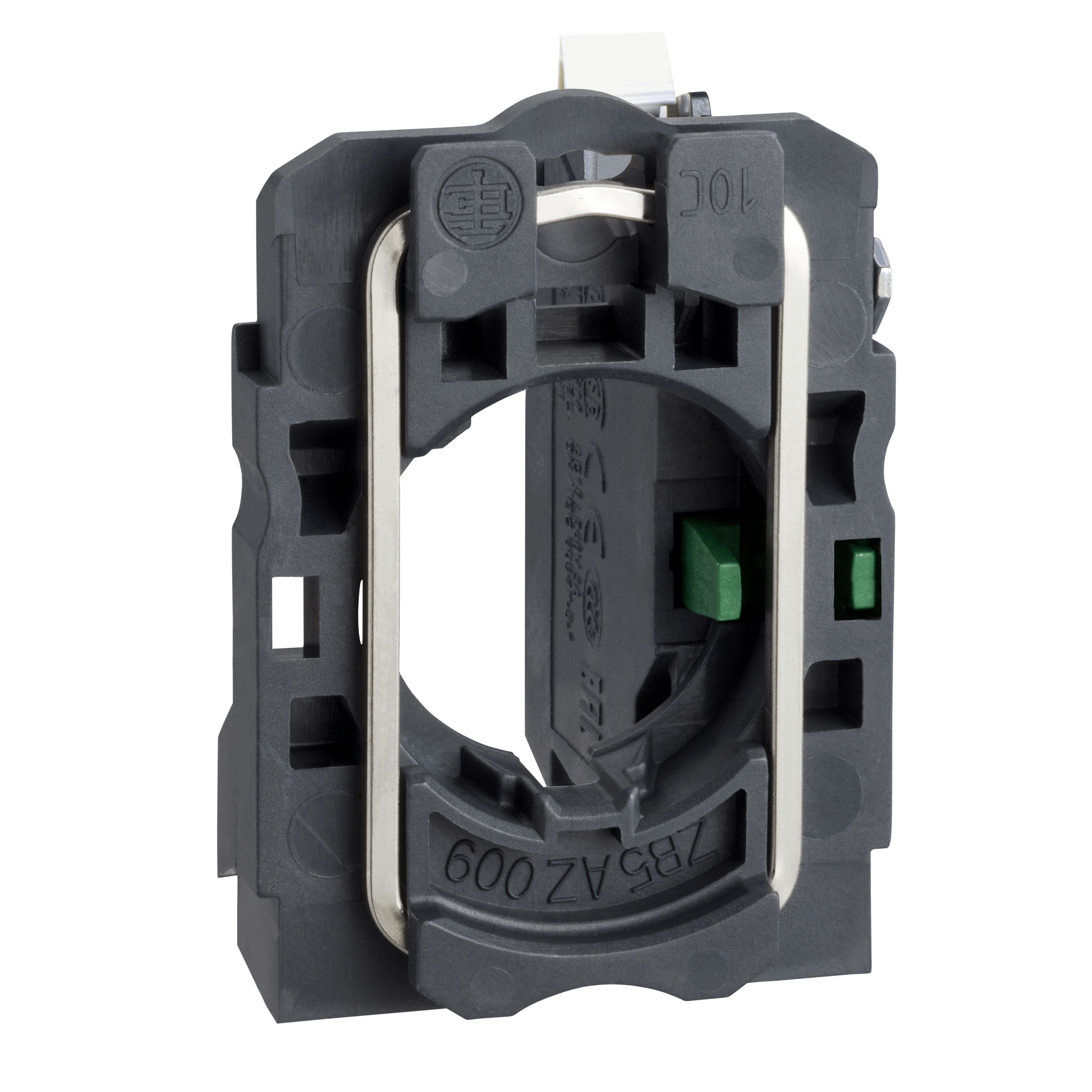 ZB5AZ1015 – Harmony XB5, Single contact block with body/fixing collar, plastic, spring clamp terminal, 1 NO | Schneider Electric