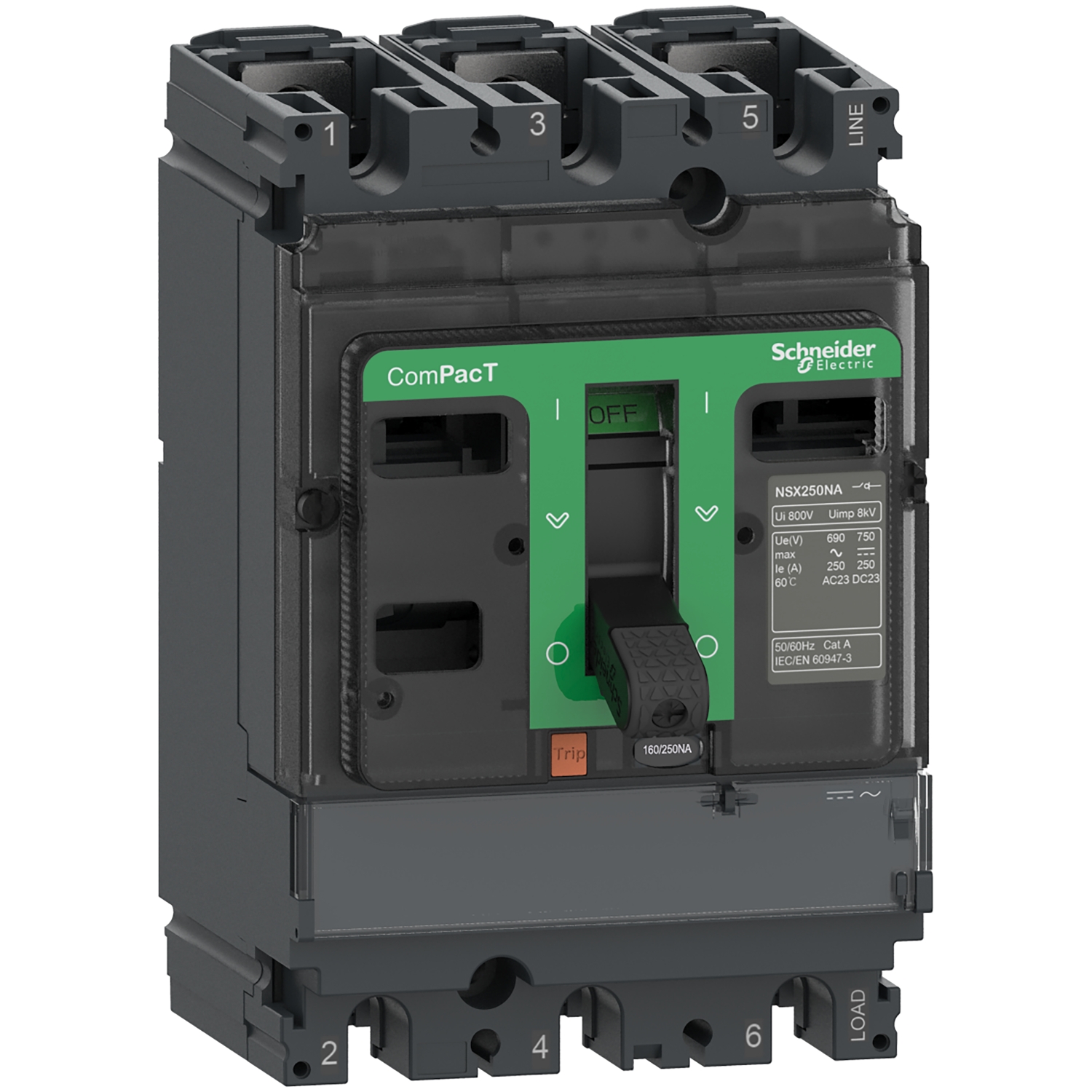 C103100S – Switch disconnector ComPacT NSX100NA, 3 poles, 100A, AC22A, AC23A | Schneider Electric