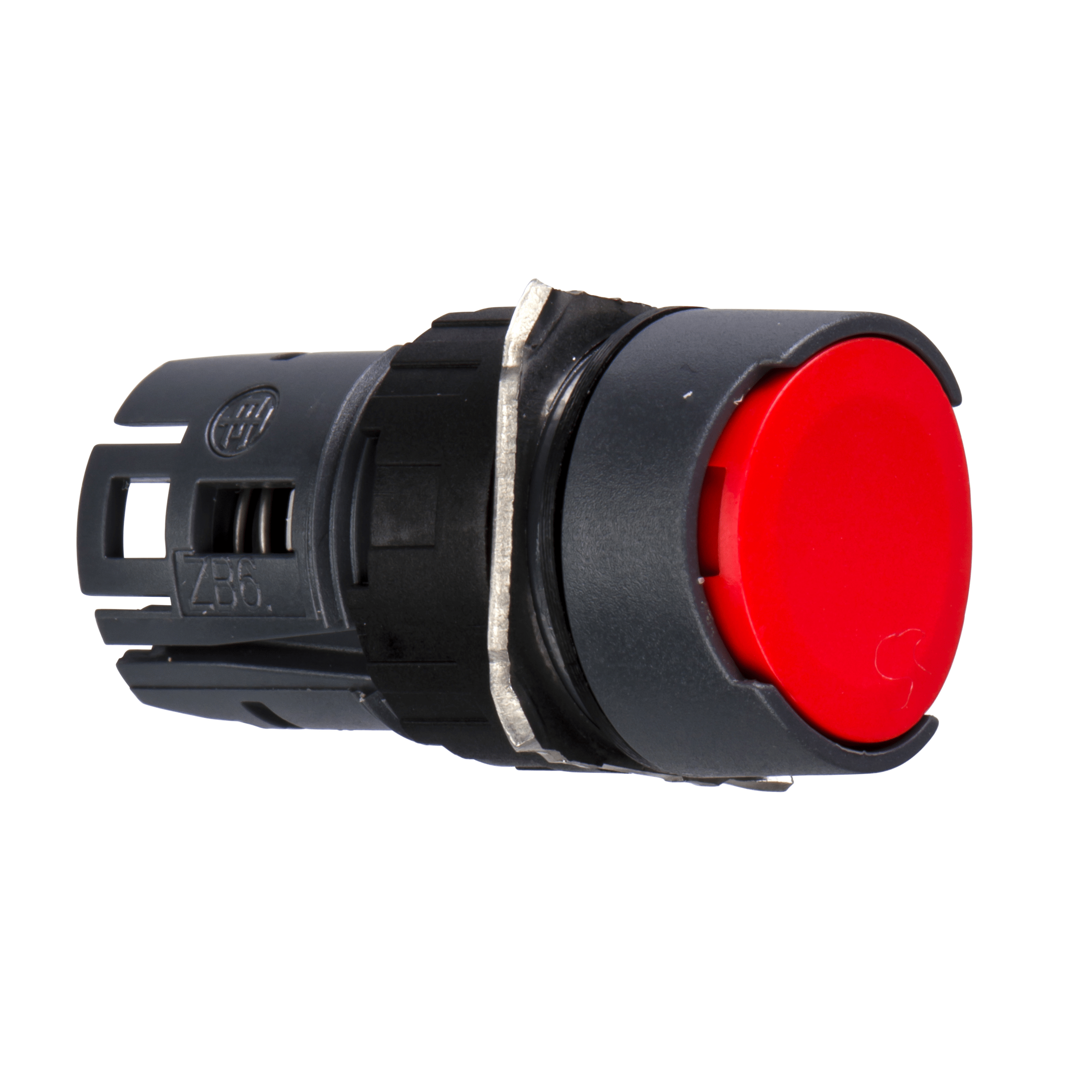 ZB6AA4 – Head for non illuminated push button, Harmony XB6, red flush pushbutton Ø 16 spring return unmarked | Schneider E…