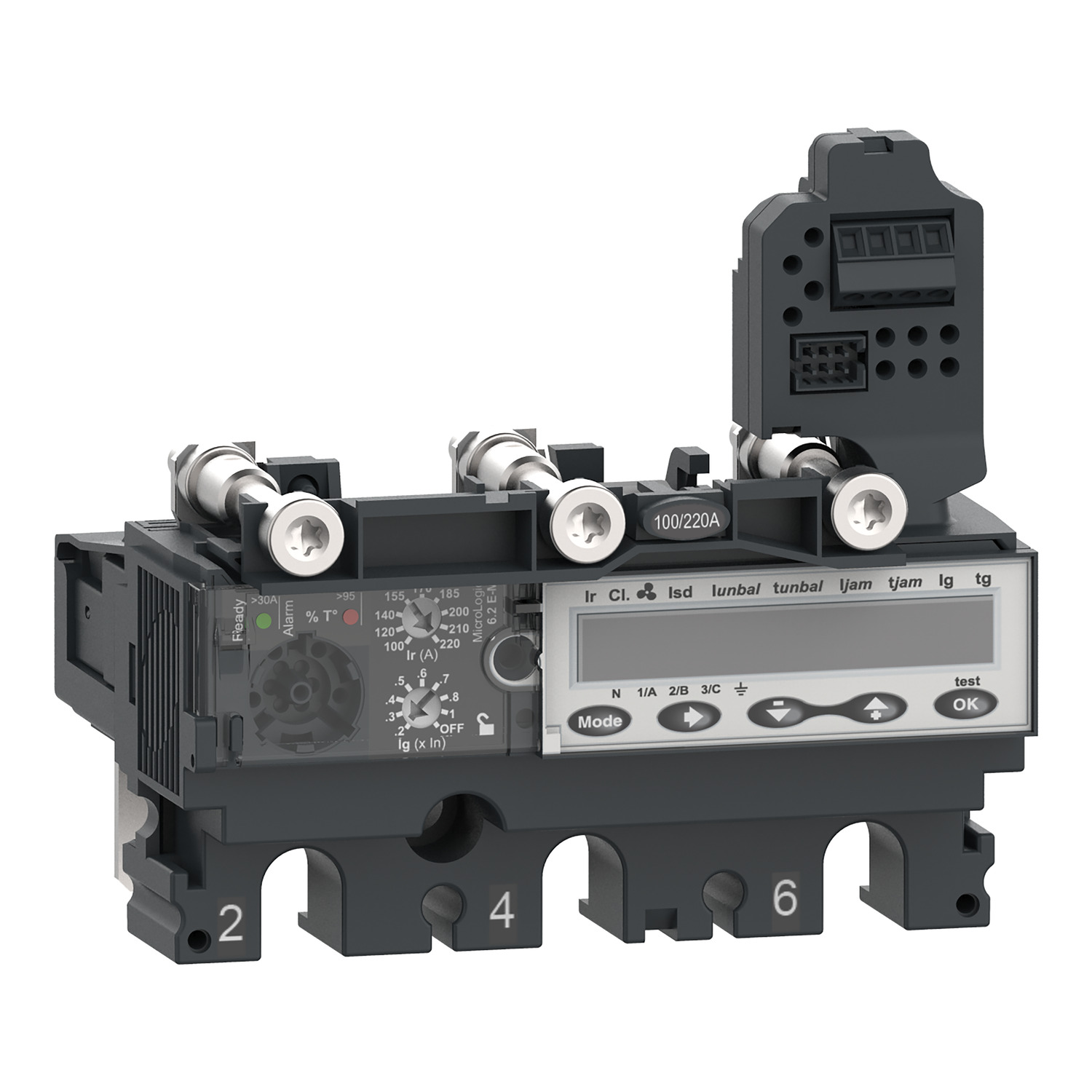 C1036M025 – Trip unit MicroLogic 6.2 EM for ComPacT NSX 100/160/250 circuit breakers, electronic, rating 25 A, 3 poles 3d…