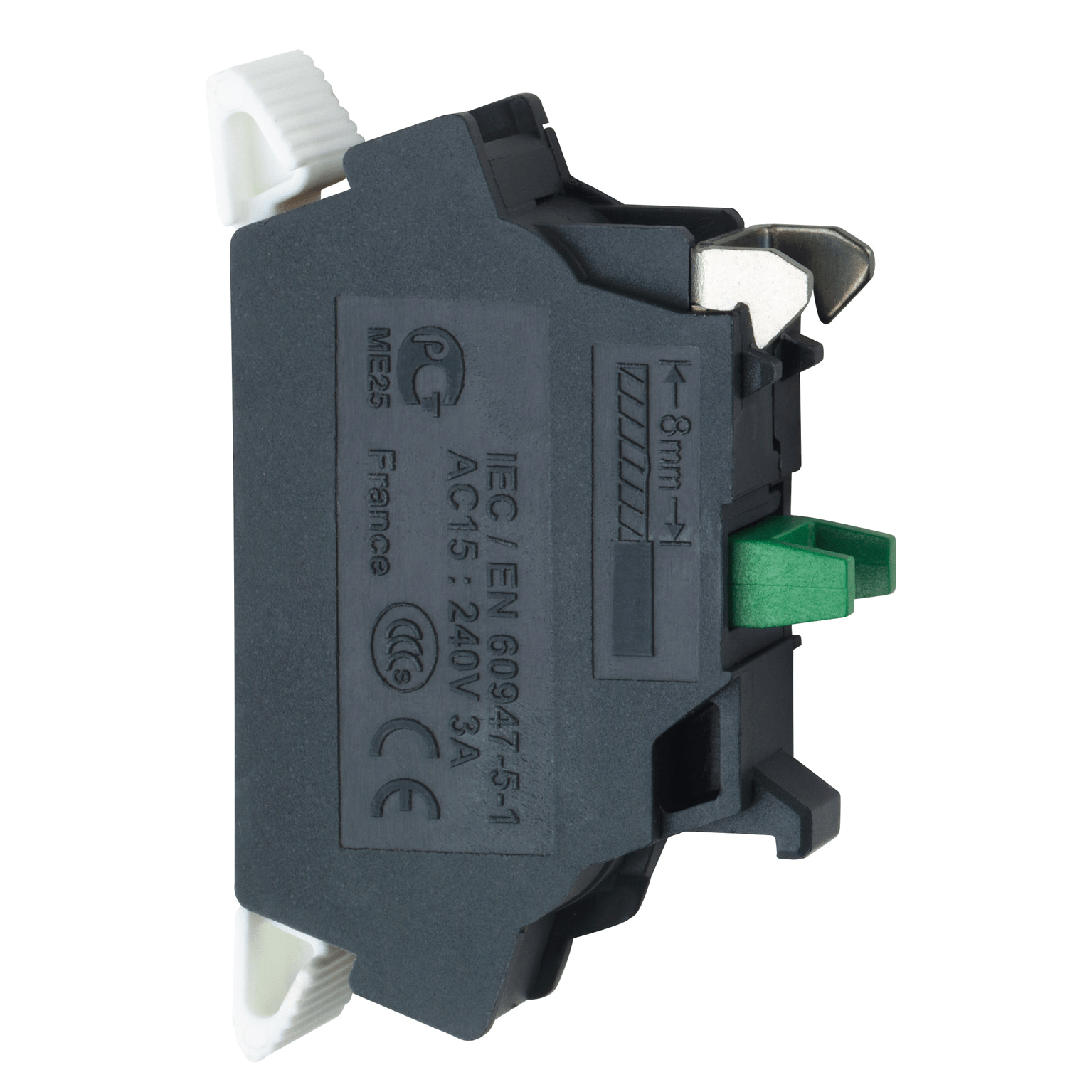 Harmony XB4, Single contact block, silver alloy, spring clamp terminal, 1 NO Schneider Electric