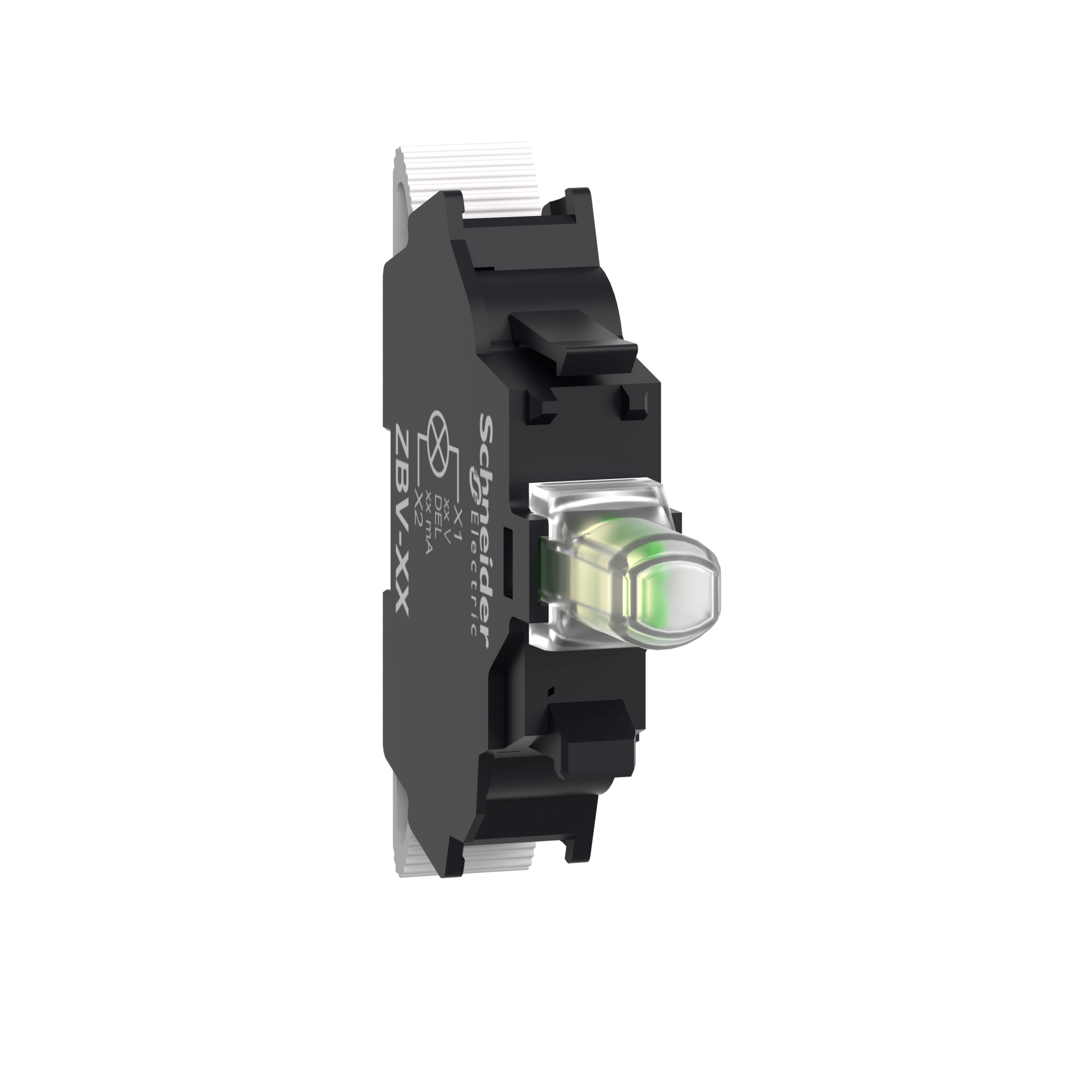 ZBVG15 – Light block, Harmony XB5, Harmony XB4, white for head Ø22 mm integral LED 110…120 V spring clamp terminals | Schneider Electric