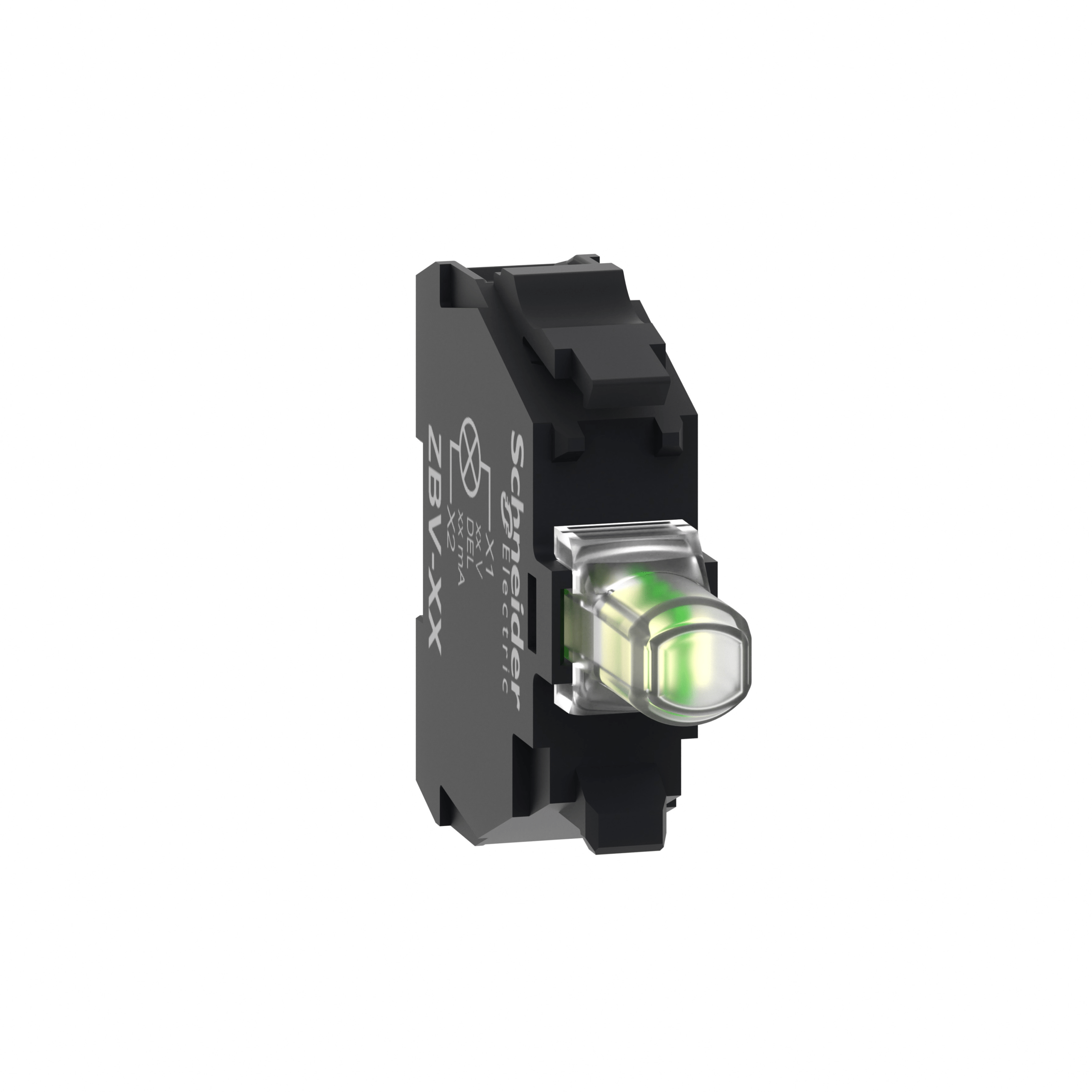 ZBVM1 – Harmony XB4, Light block for head Ø22, white, integral LED, 230…240 V AC | Schneider Electric