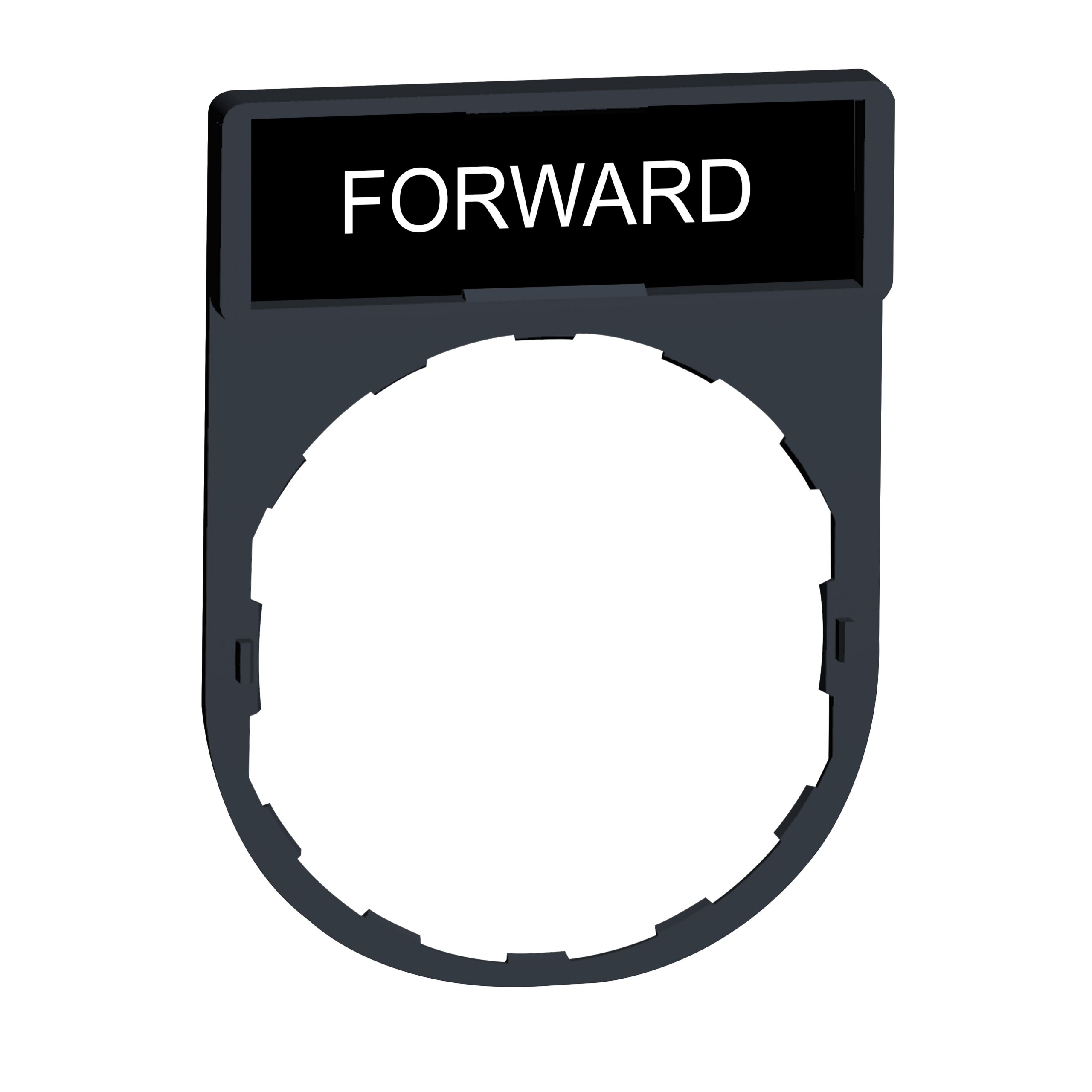 ZBY2305 - legend holder 30 x 40 mm with legend 8 x 27 mm with marking FORWARD Schneider Electric