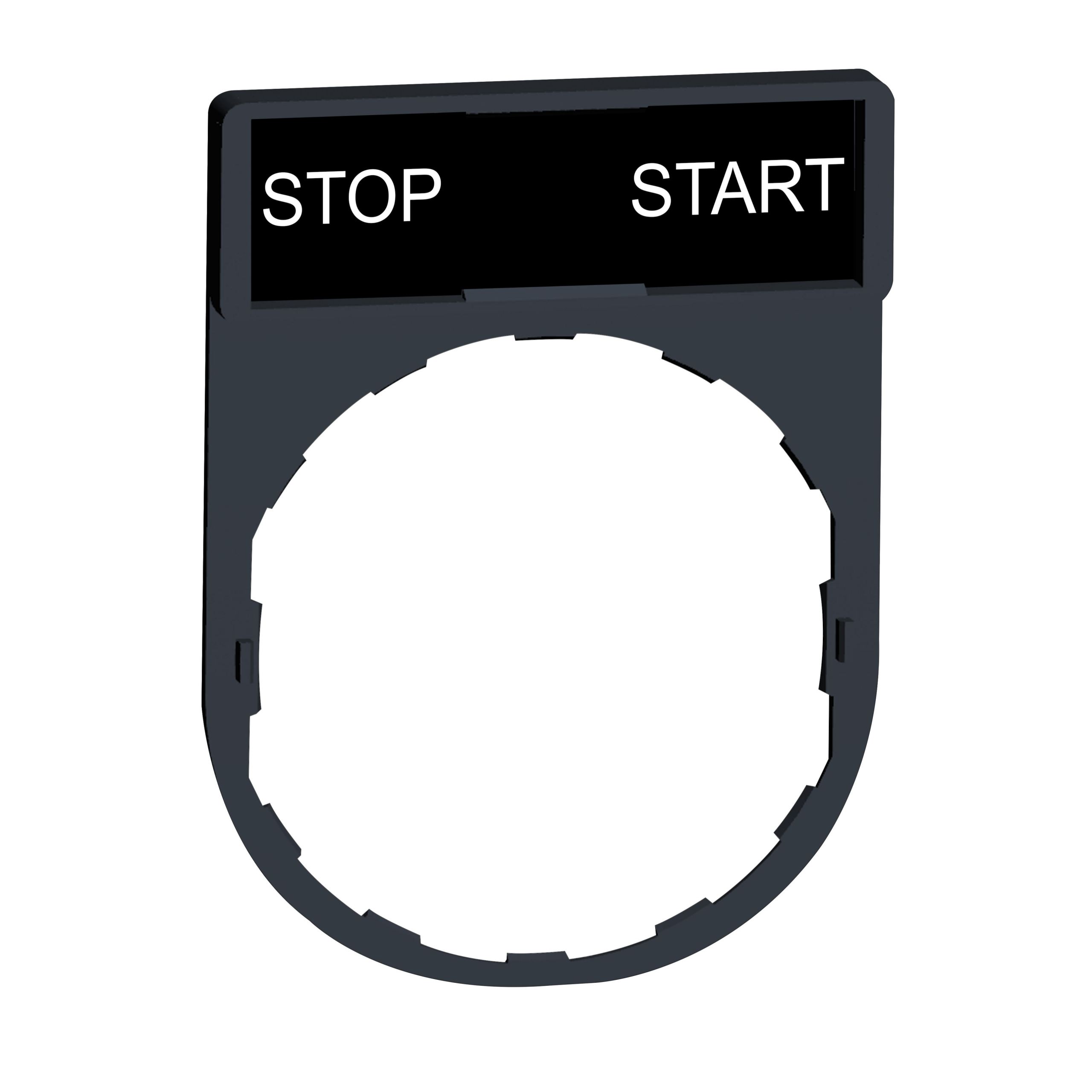 ZBY2366 – Legend holder 30 x 40 mm with legend 8 x 27 mm with marking START-START | Schneider Electric