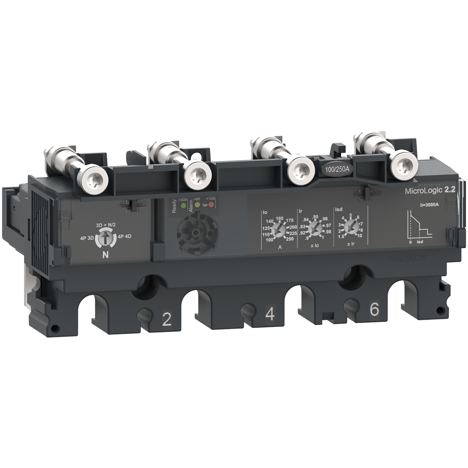 C1042D100 – Trip unit MicroLogic 2.2 for ComPacT NSX 100/160/250 circuit breakers, electronic, rating 100A, 4 poles 4d | S…