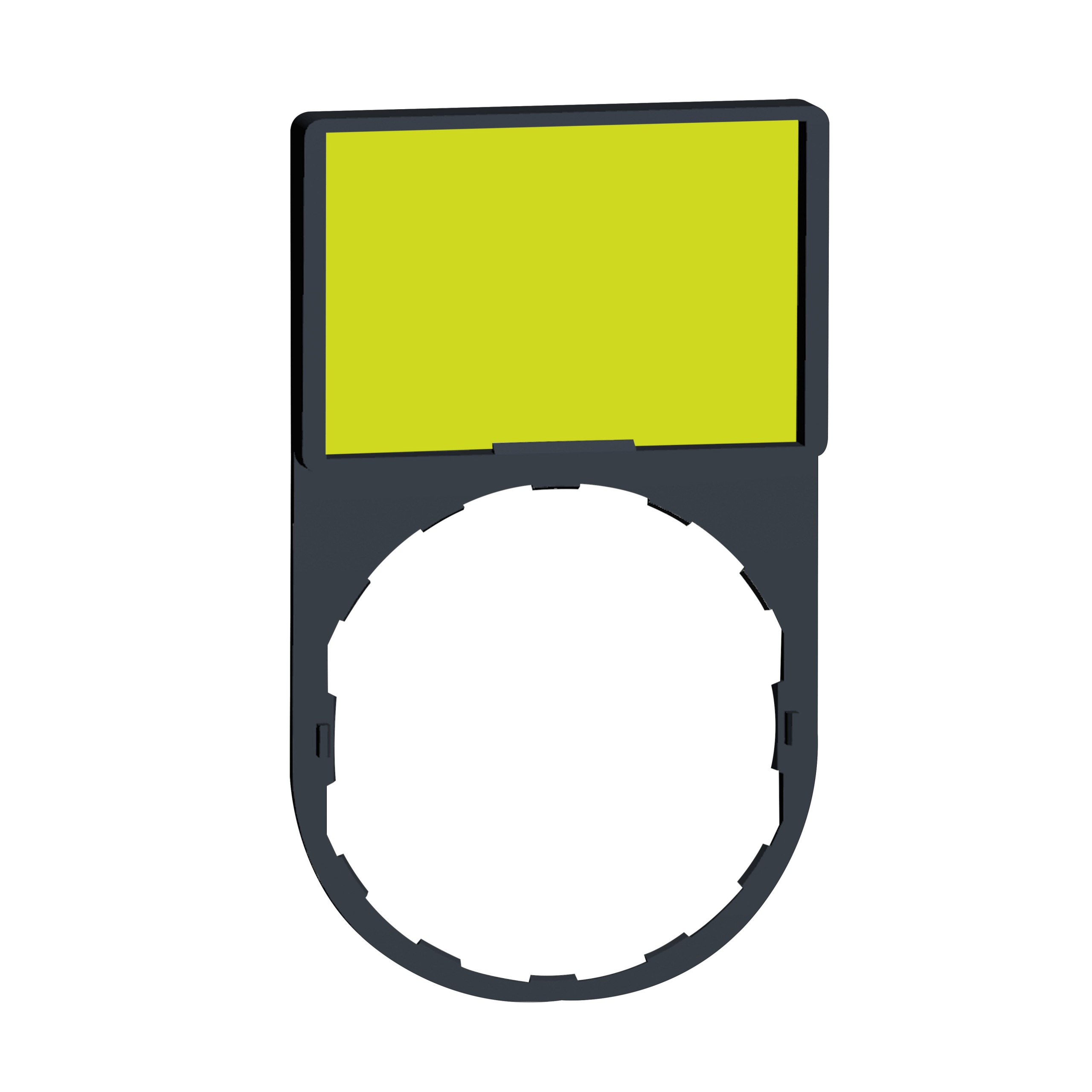 ZBY6102 – Harmony XB4, Legend holder 30 x 50 mm, plastic, with legend 18 x 27 mm, 1 white side, 1 yellow side, unmarked |…