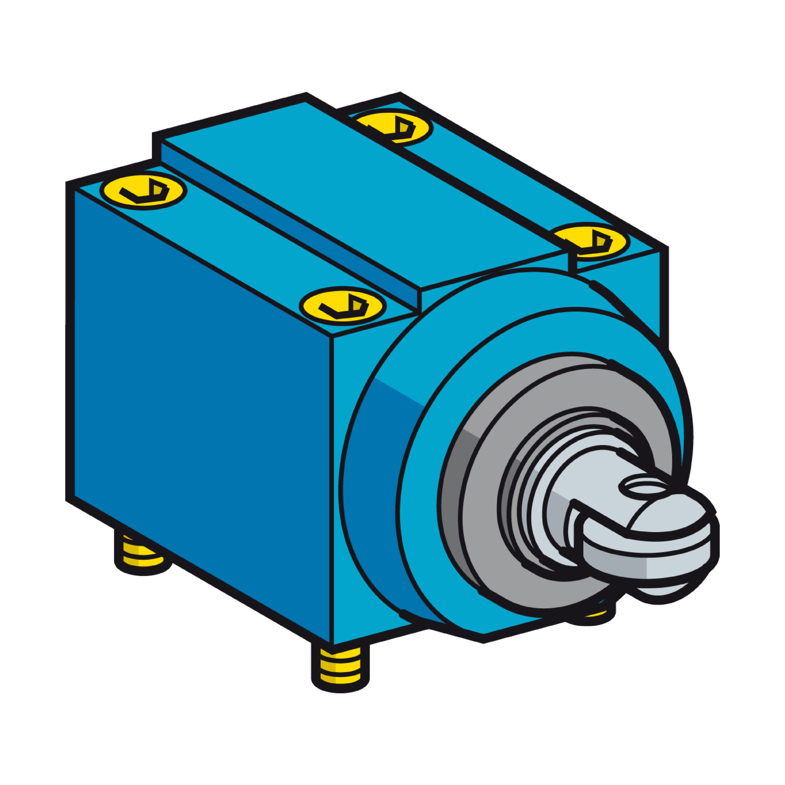 ZC2JE64 – Limit switch head, Limit switches XC Standard, ZC2J, side steel roller plunger horizontal | Telemecanique