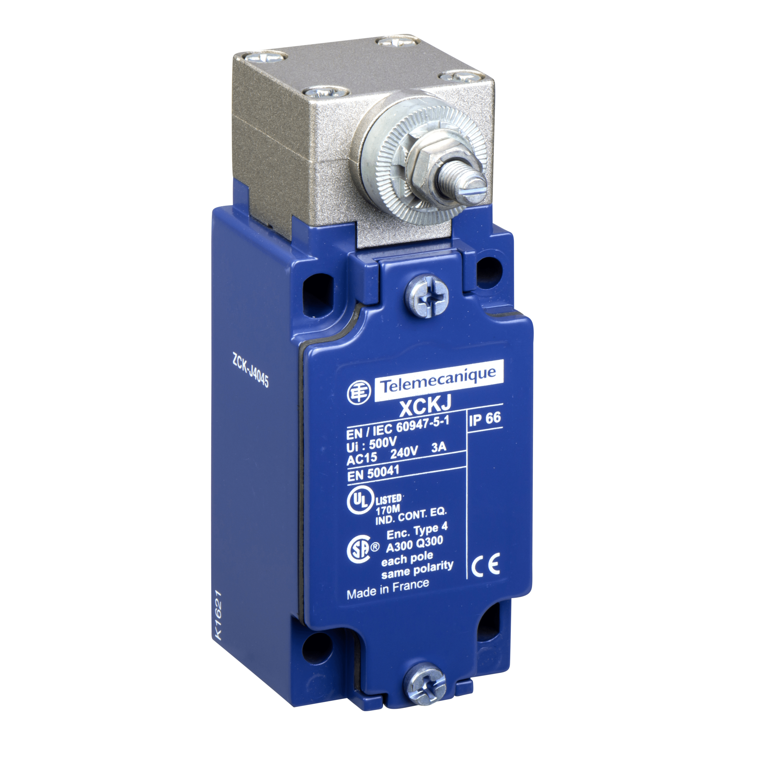 ZCKJ404 – Limit switch body with spring return rotary head, Limit switches XC Standard, ZCKJ, w/o lever, fixed, 2C/O, snap, Pg13 | Telemecanique Sensors