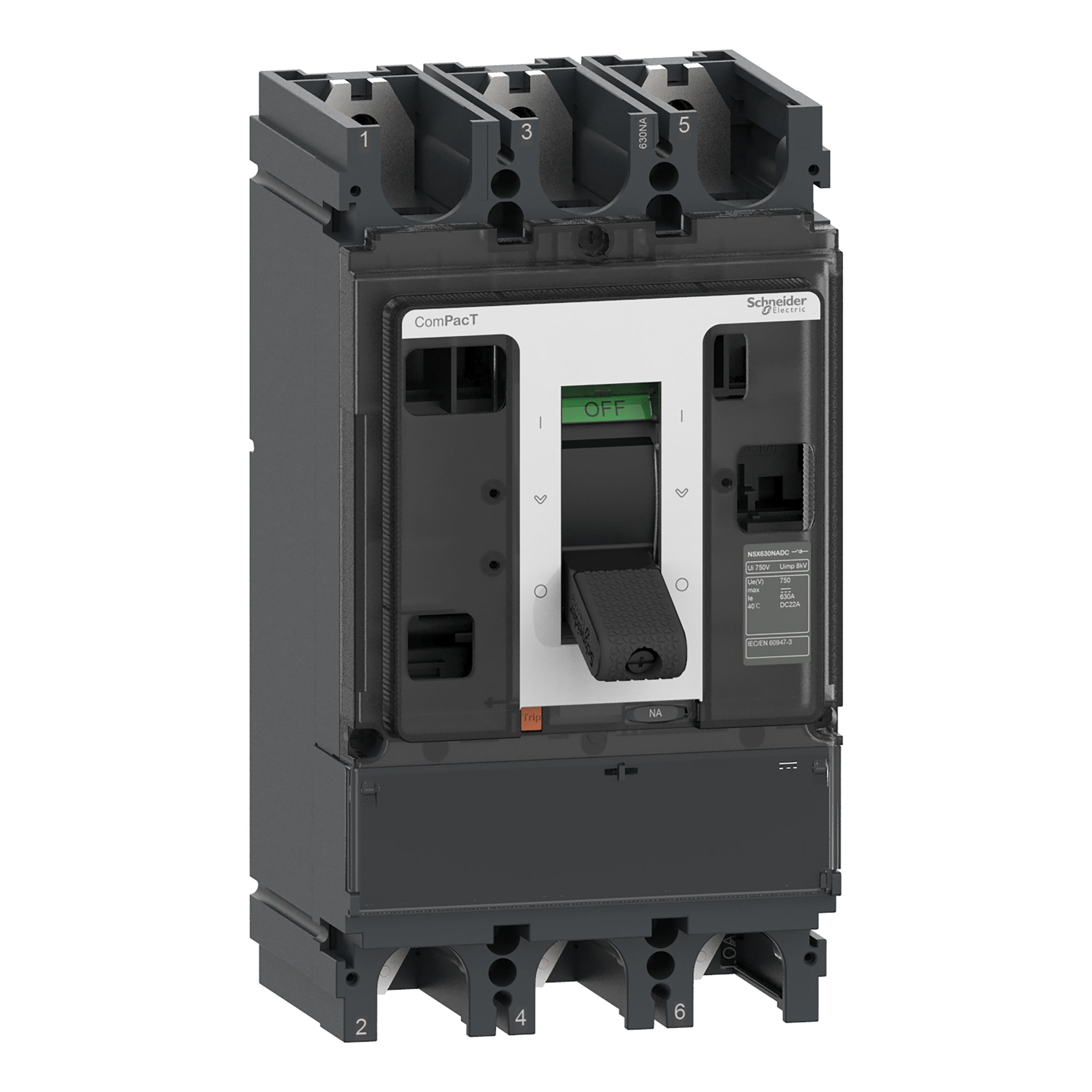 C633630DS – Switch disconnector ComPacT NSX400…630NA, DC, 630A rating, 3 poles | Schneider Electric