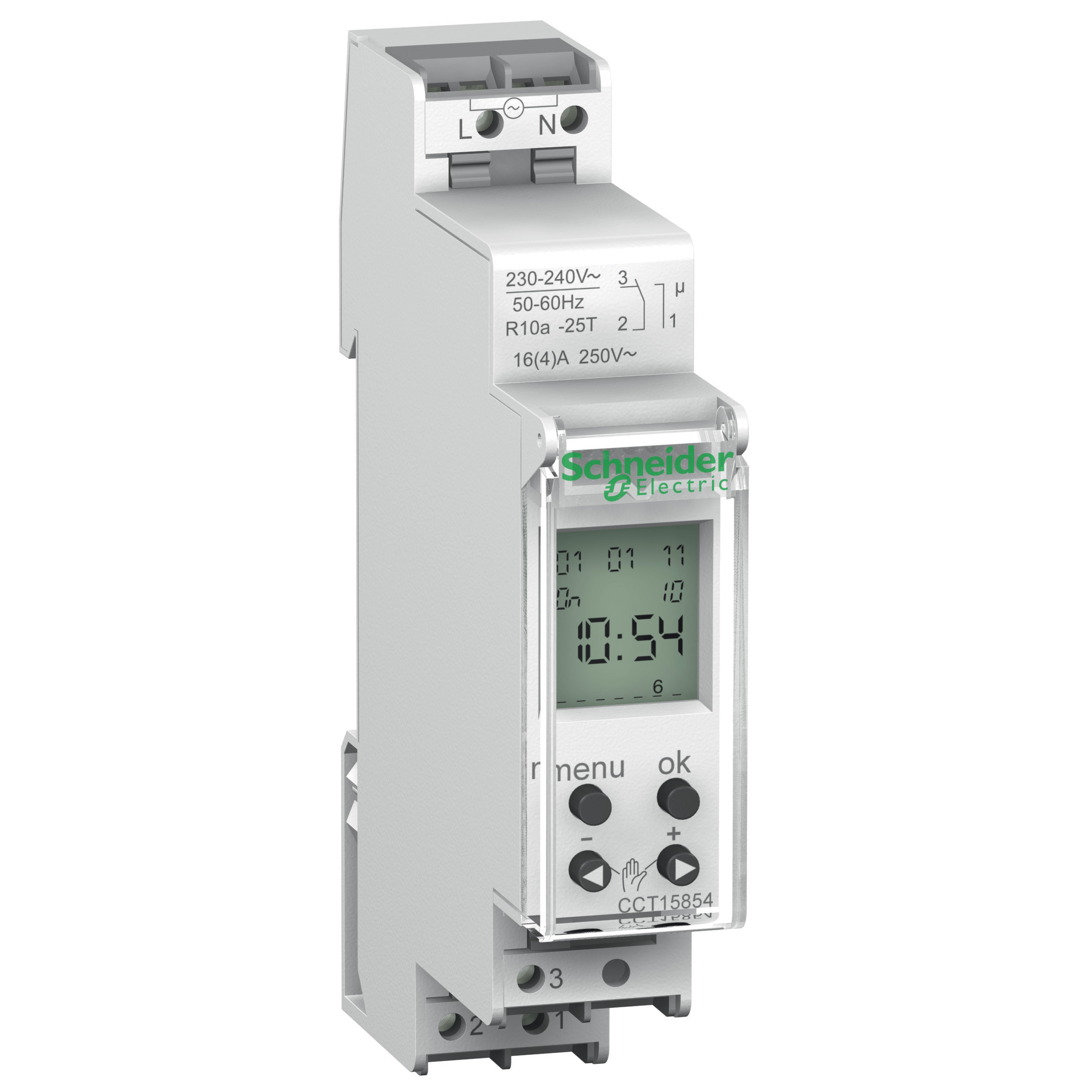 CCT15854 - Acti9 - IHP - 1C digital time switch - 24 hours + 7 days Schneider Electric