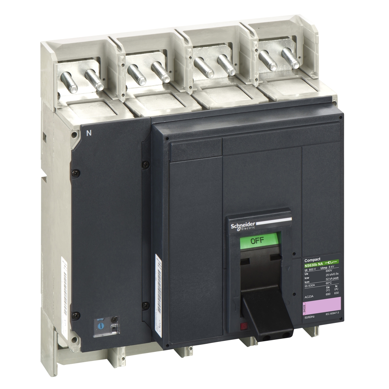 33491 – Molded case switch-disconnector Compact NS630b NA - 630 A - 4 poles | Schneider Electric