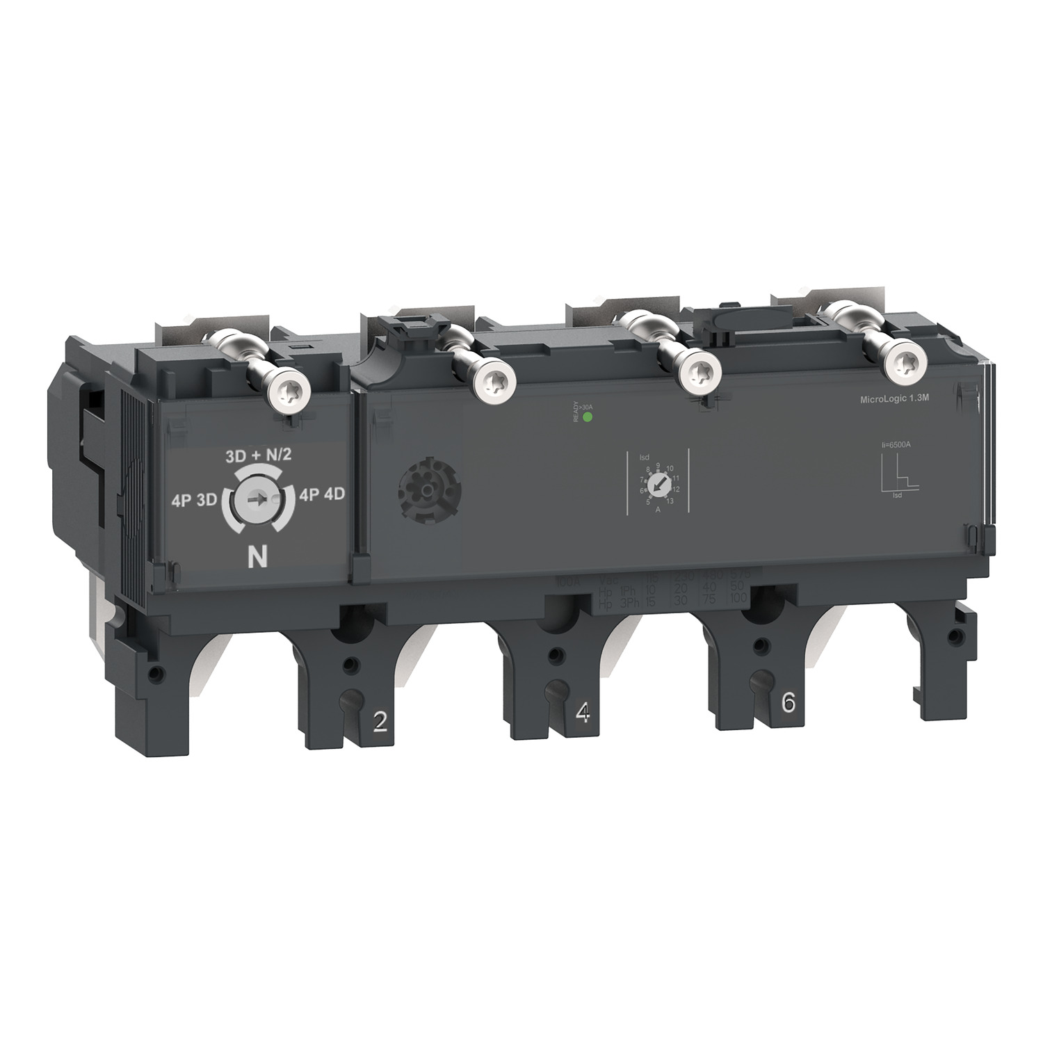 C4041M320 – Trip unit MicroLogic 1.3 M for ComPacT NSX 400/630 circuit breakers, electronic, rating 320 A, 4 poles 3d | Sc…