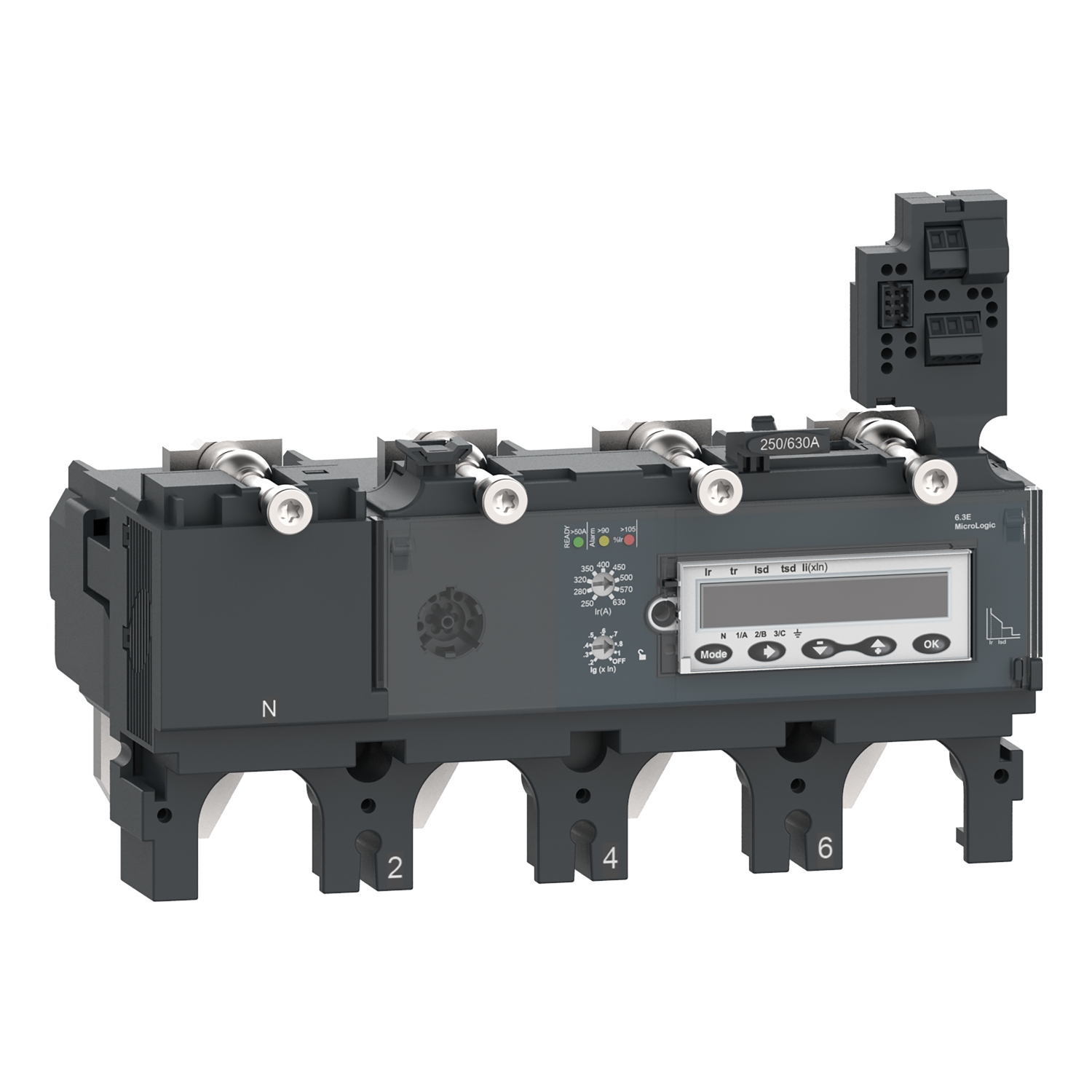 C4046E400 – Trip unit MicroLogic 6.3 E for ComPacT NSX 400/630 circuit breakers, electronic, rating 400A, 4 poles 4d | Sch…