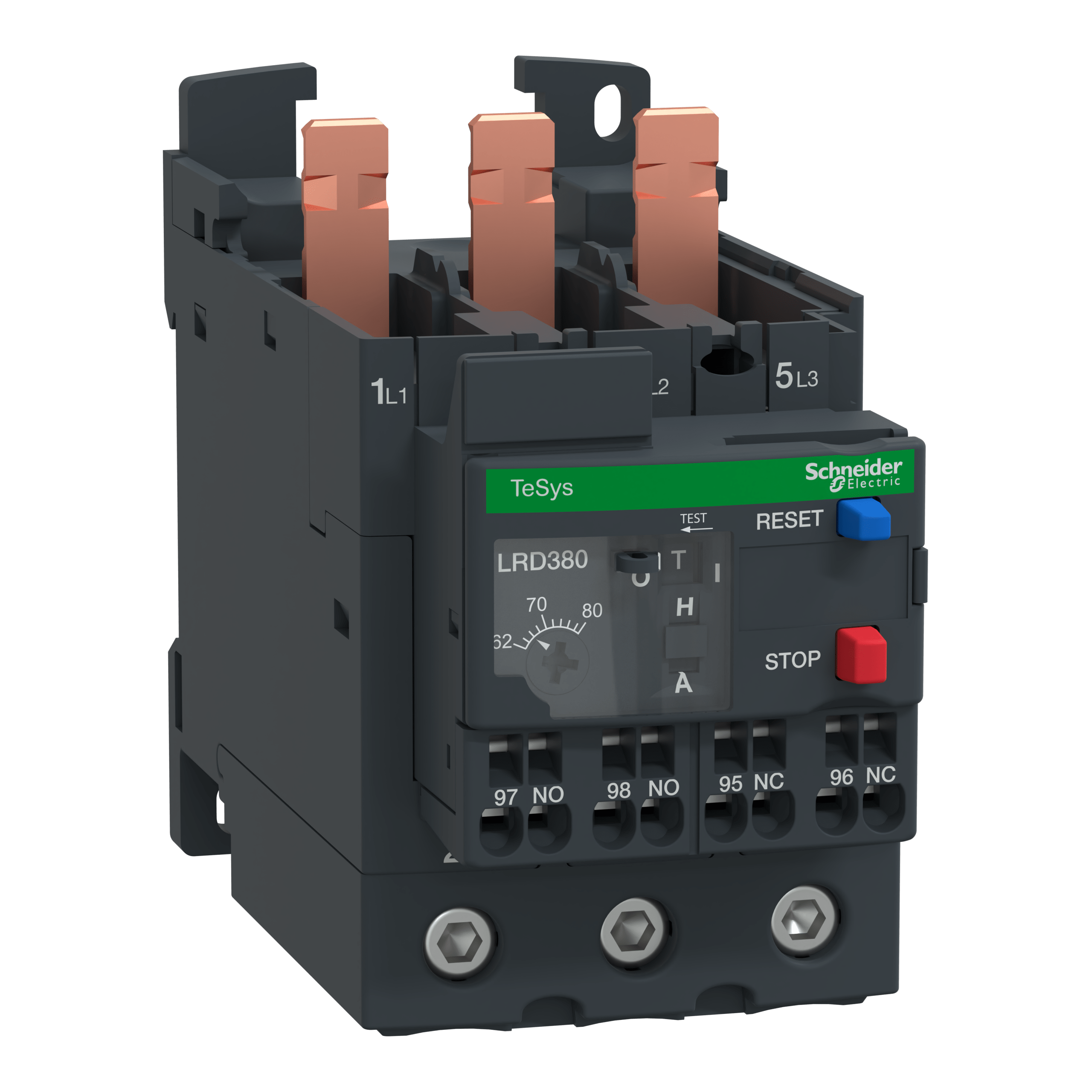 LRD3803 - TeSys LRD differential thermal overload relay 62-80A class10A EverLink+springs Schneider Electric